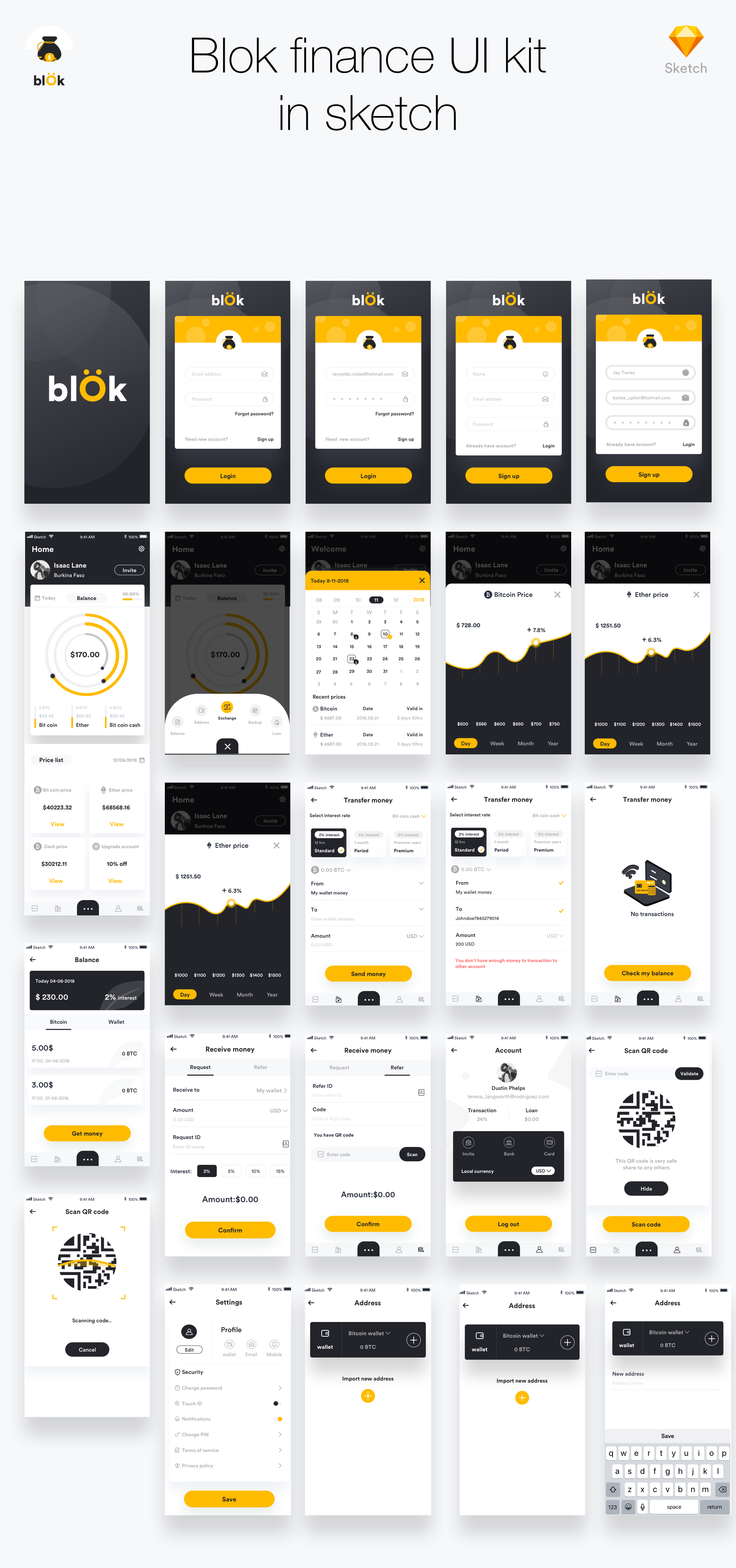 优质的金融APP UI工具包 Blok Financial UI Kit_img_2