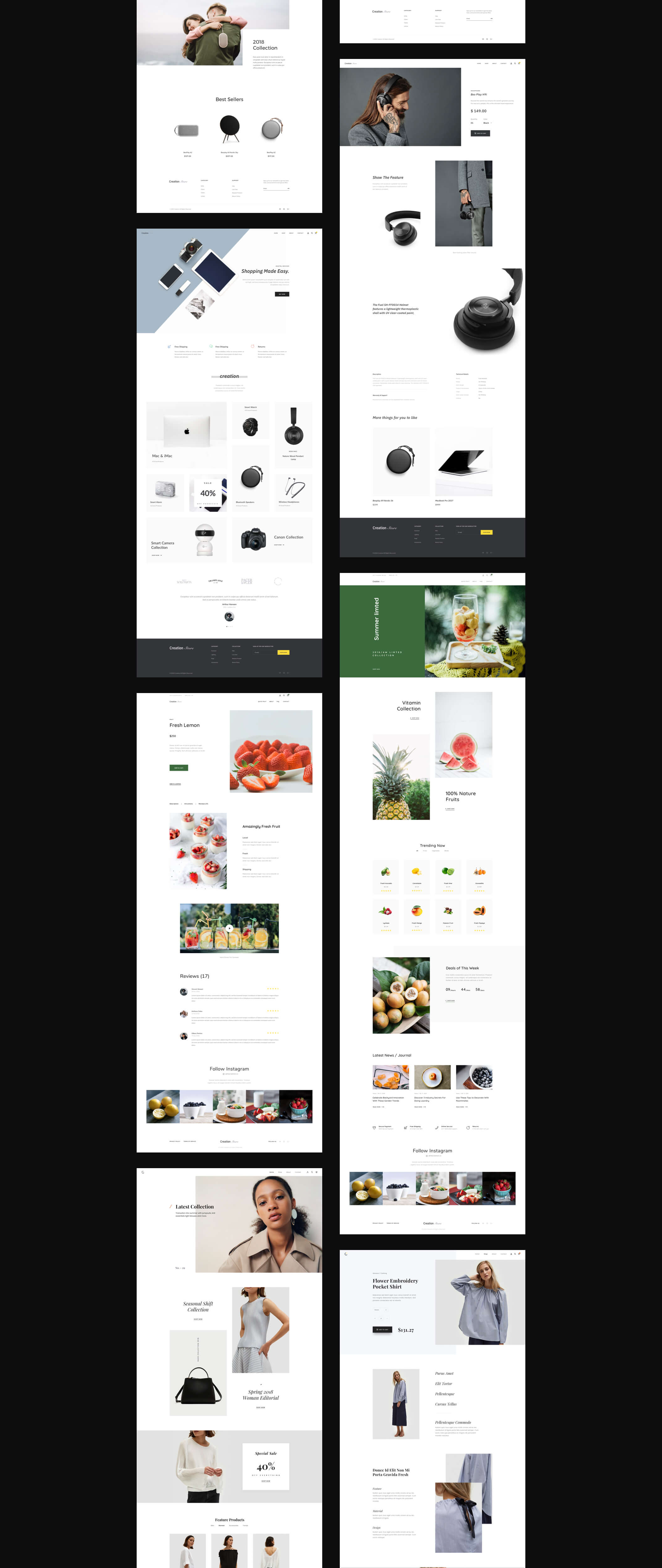 家具店Web UI工具包 Creation Shop UI Kit_img_2