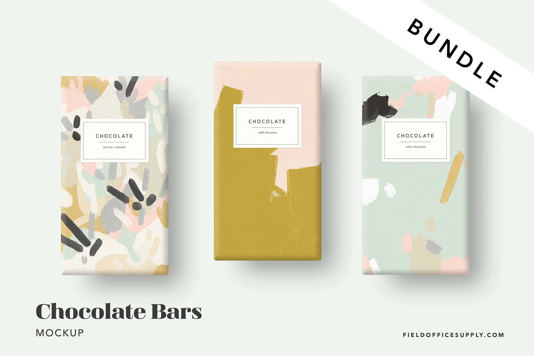 巧克力棒包装样机 Chocolate Bar Mockup Bundle_img_2