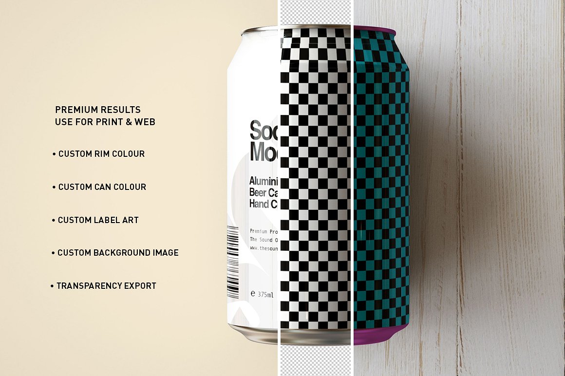 迷你铝罐铝苏打/啤酒罐/软饮料实物模型 Mini Soda Can Beer Can Mockup_img_2