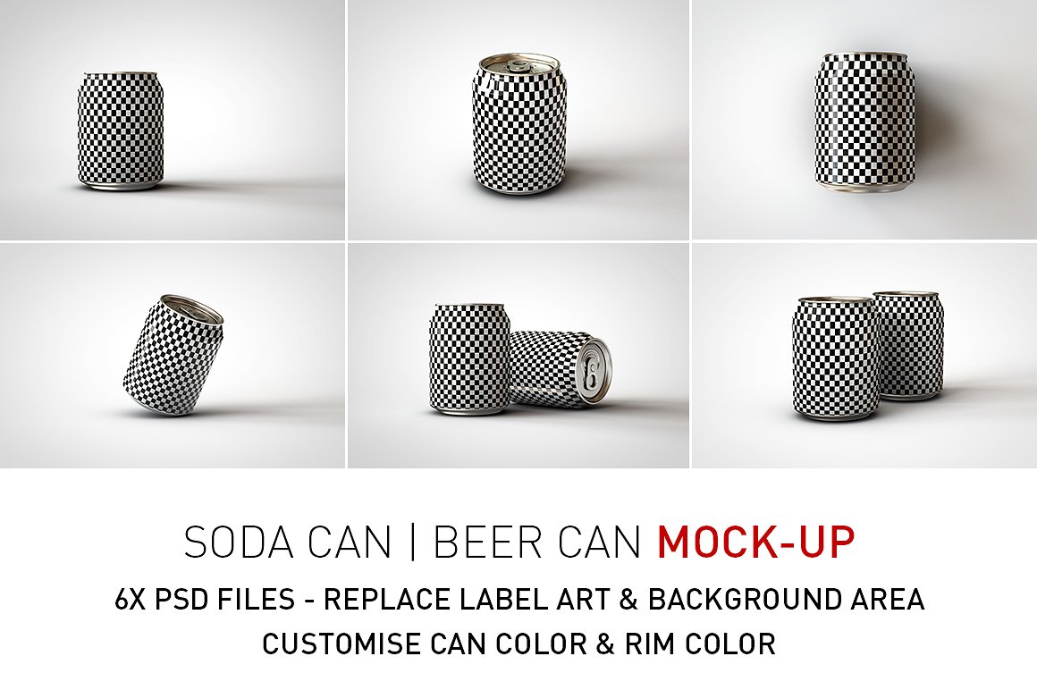 迷你铝罐铝苏打/啤酒罐/软饮料实物模型 Mini Soda Can Beer Can Mockup_img_2