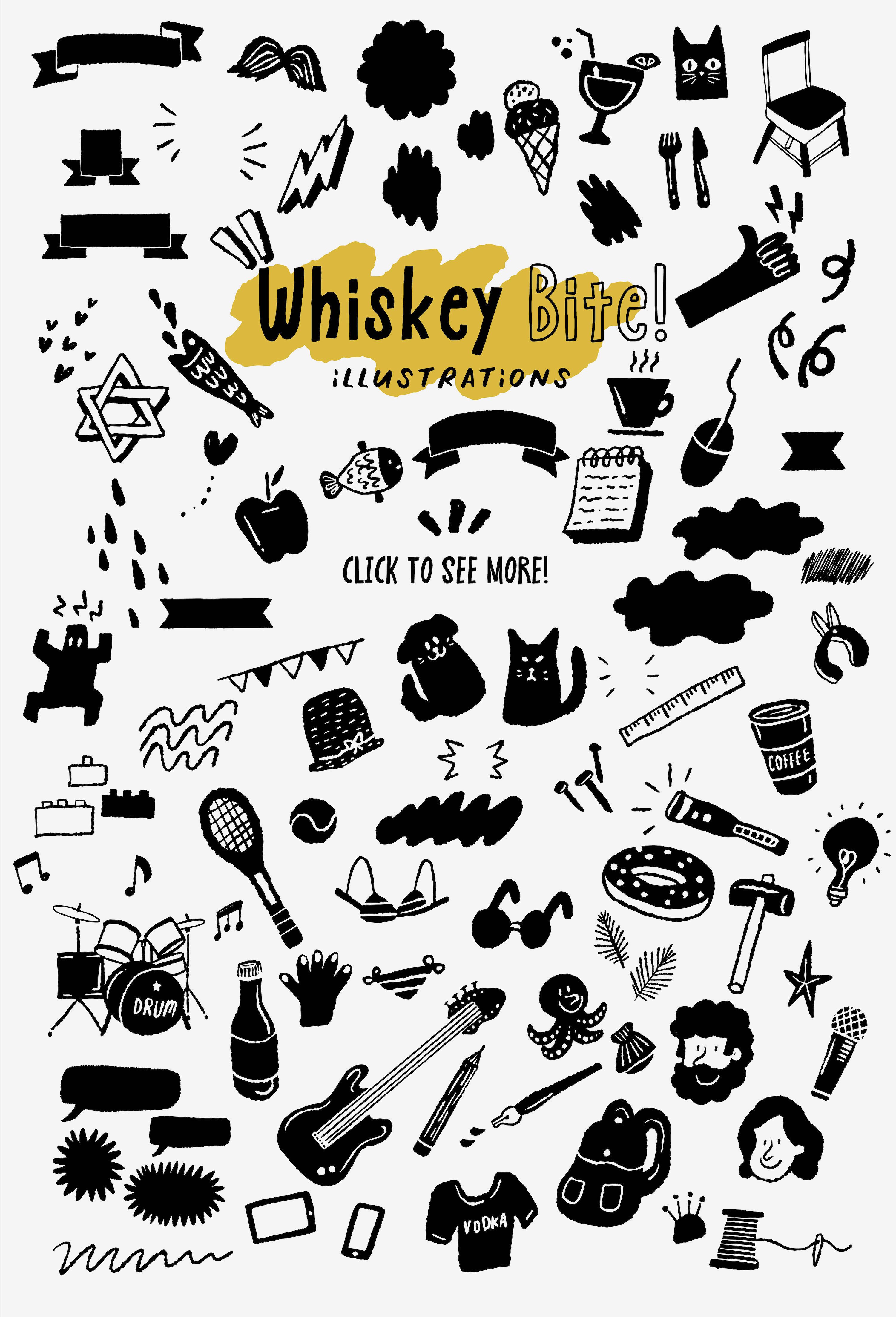 威士忌卡通手写咬铎字体 Whiskey Bite-Hip Font Trio_img_2