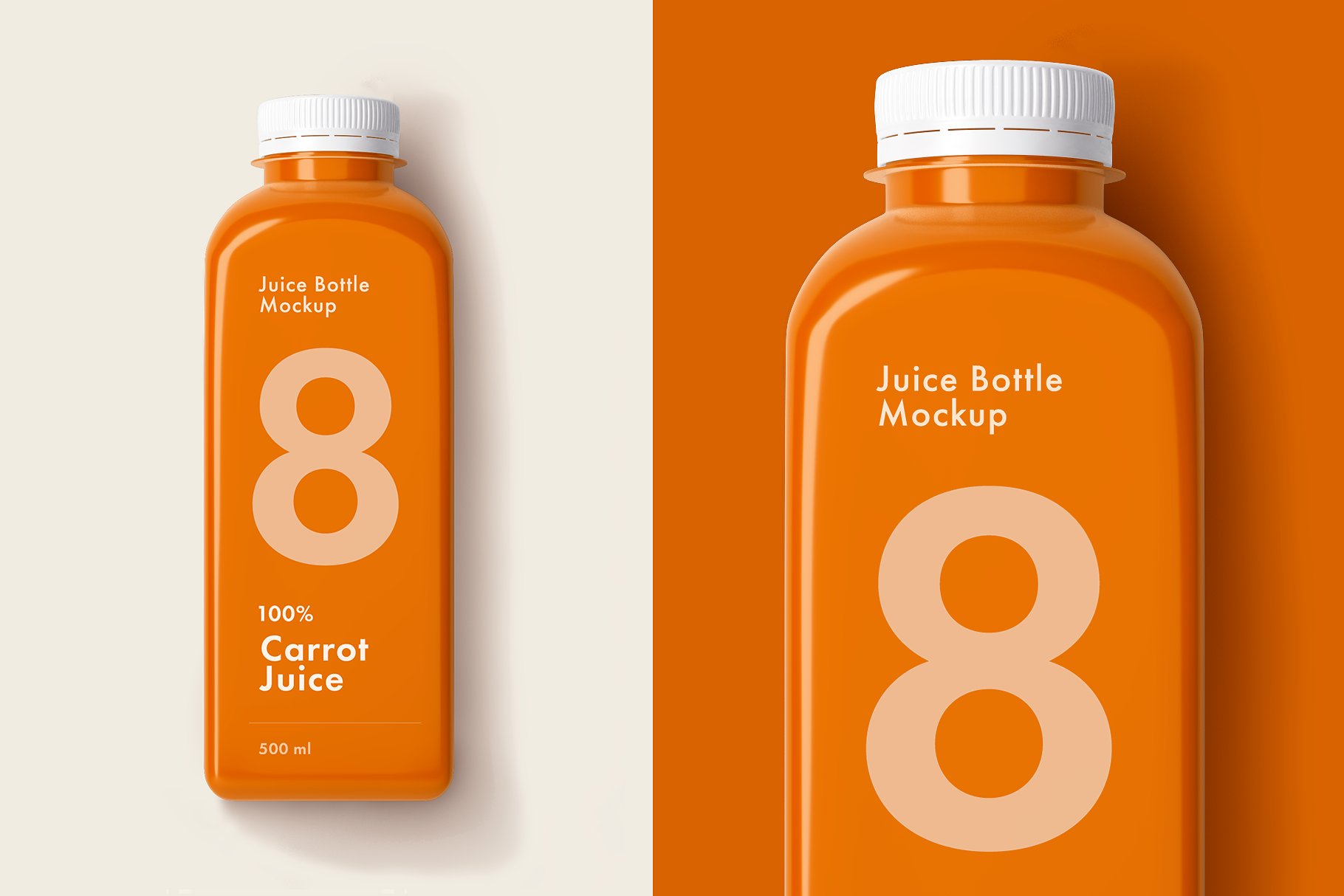 果汁饮料塑料瓶包装样机 Juice Drink Plastic Bottle Packaging Mockup_img_2