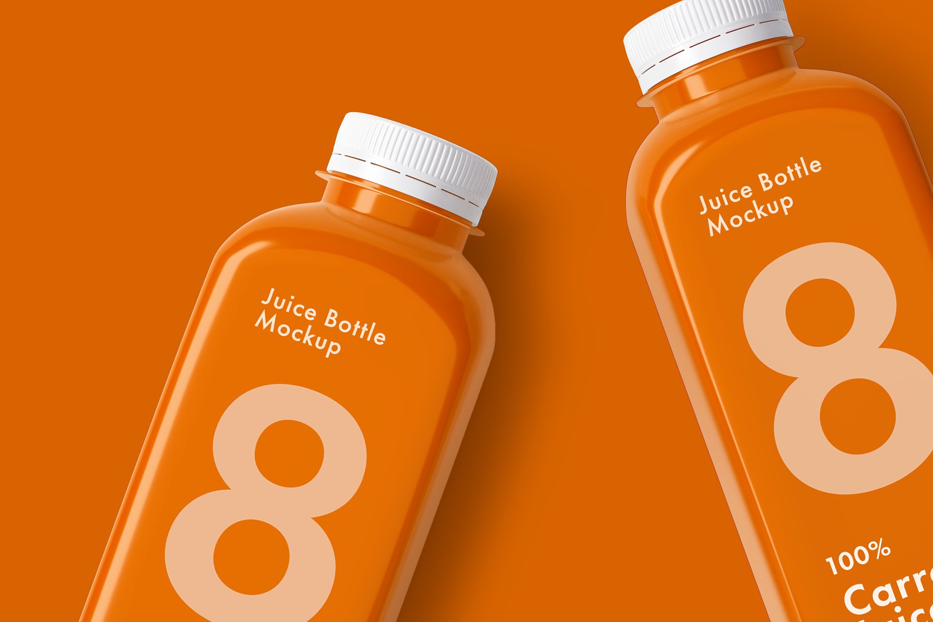 果汁饮料塑料瓶包装样机 Juice Drink Plastic Bottle Packaging Mockup_img_2