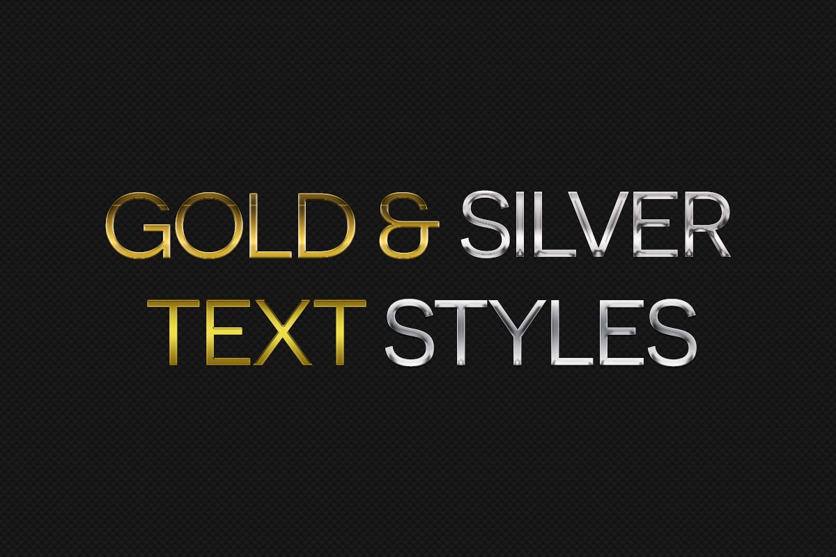 3D立体效果金银文本样式 3D Gold Silver Text Styles_img_2