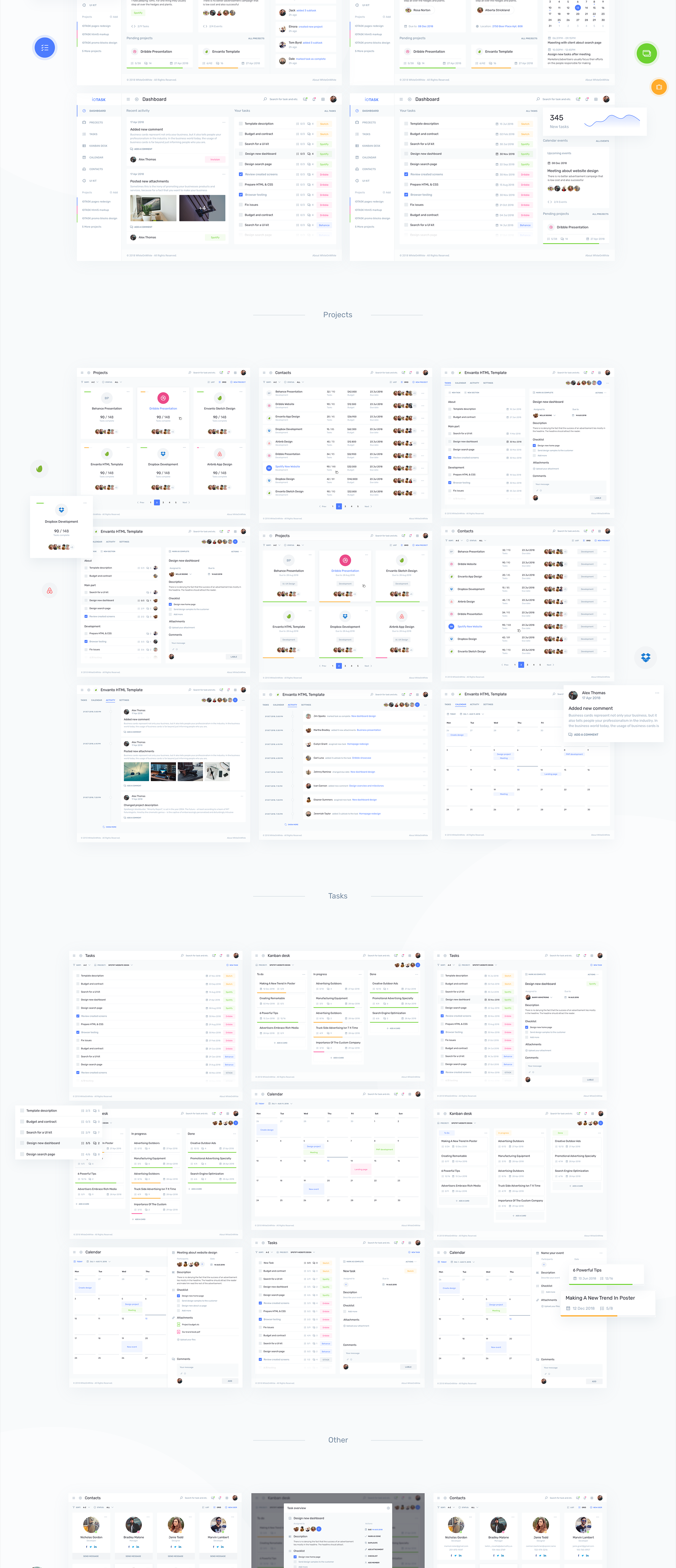 现代干净管理应用和网站的完美UI工具包 IOTASK UI Kit_img_2