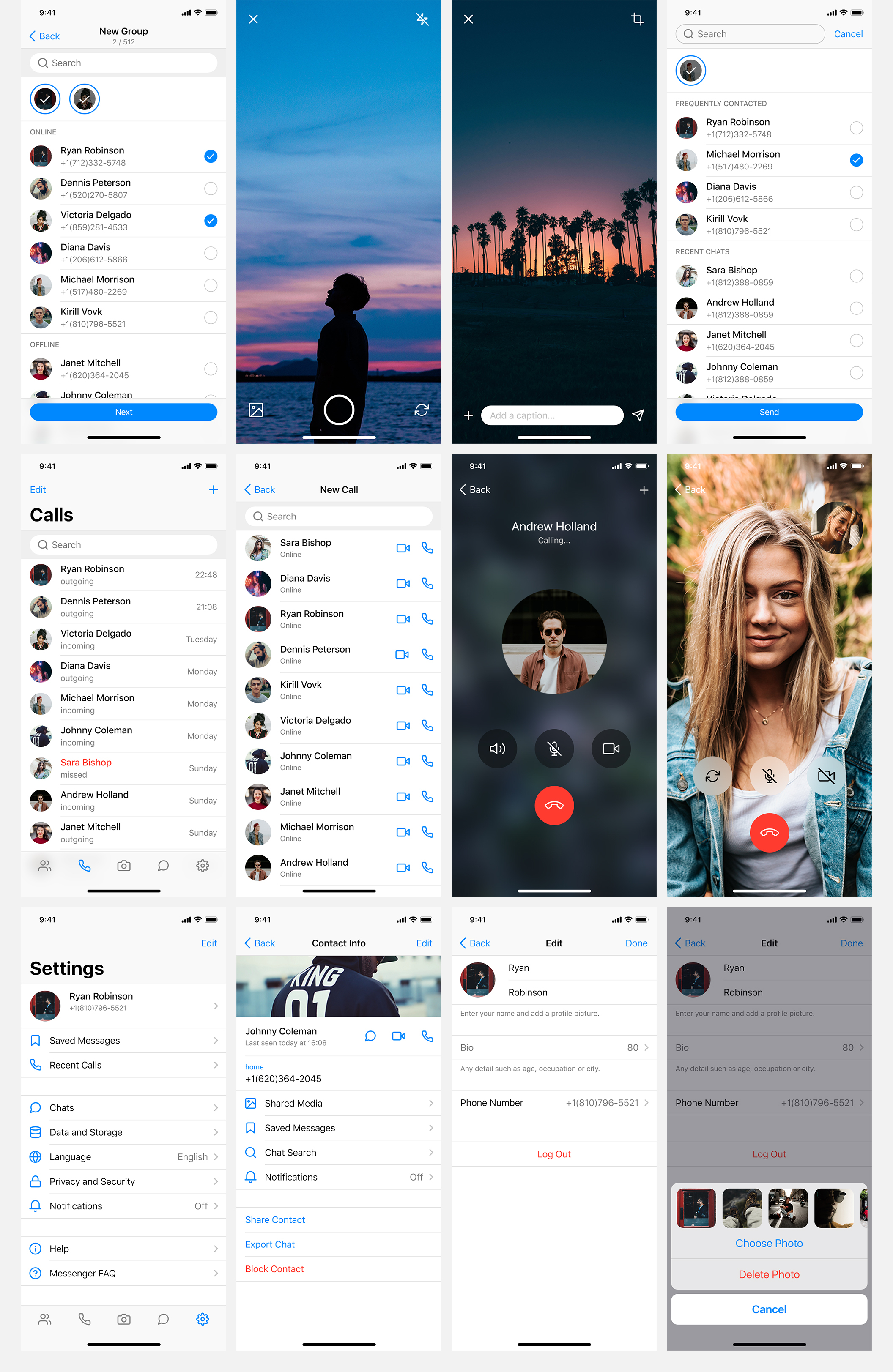 简洁漂亮的信息交流UI工具包 Messenger iOS UI Kit_img_2