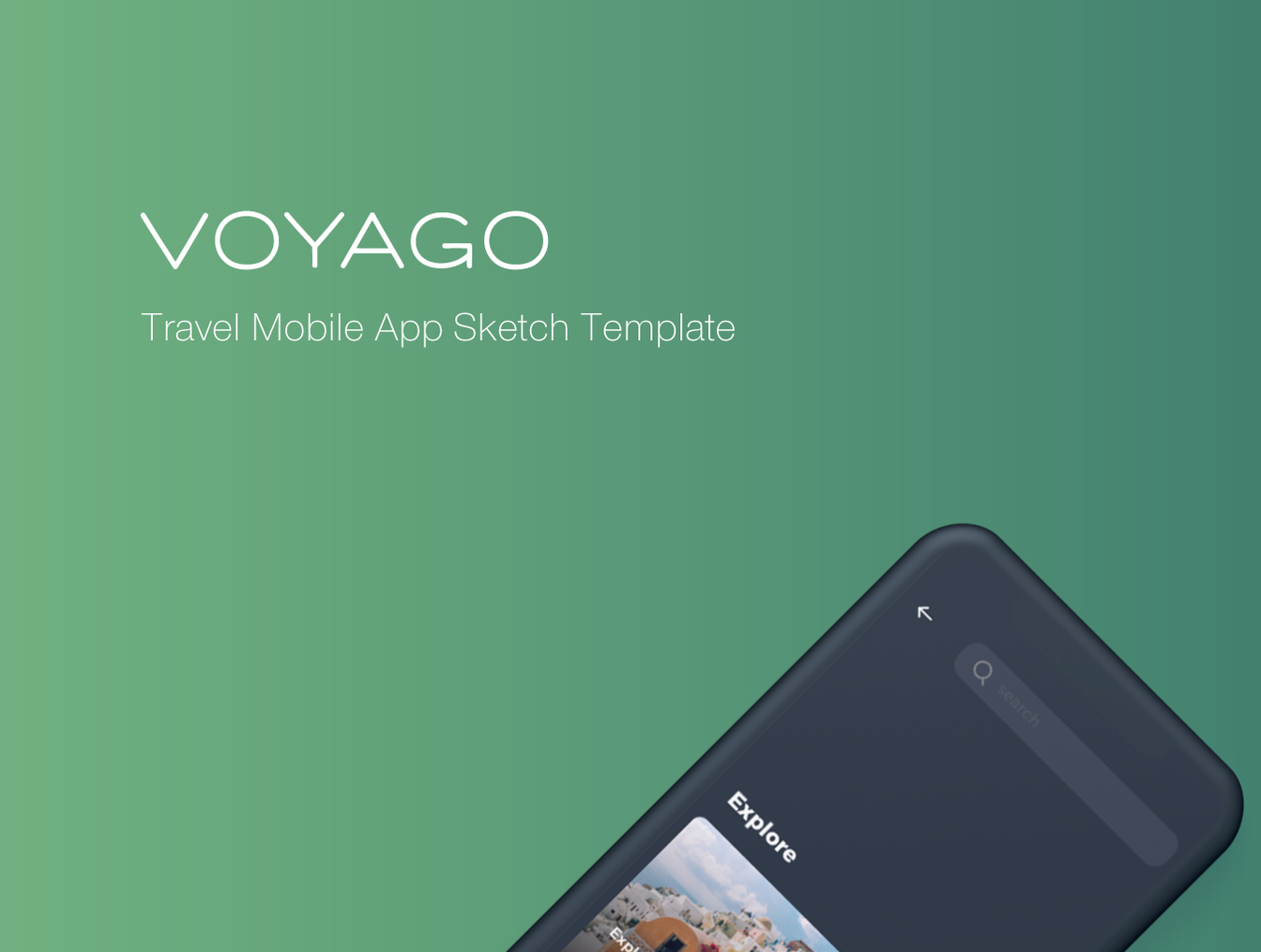 现代化的极简旅行APP UI 工具包 Voyago Travel App_img_2