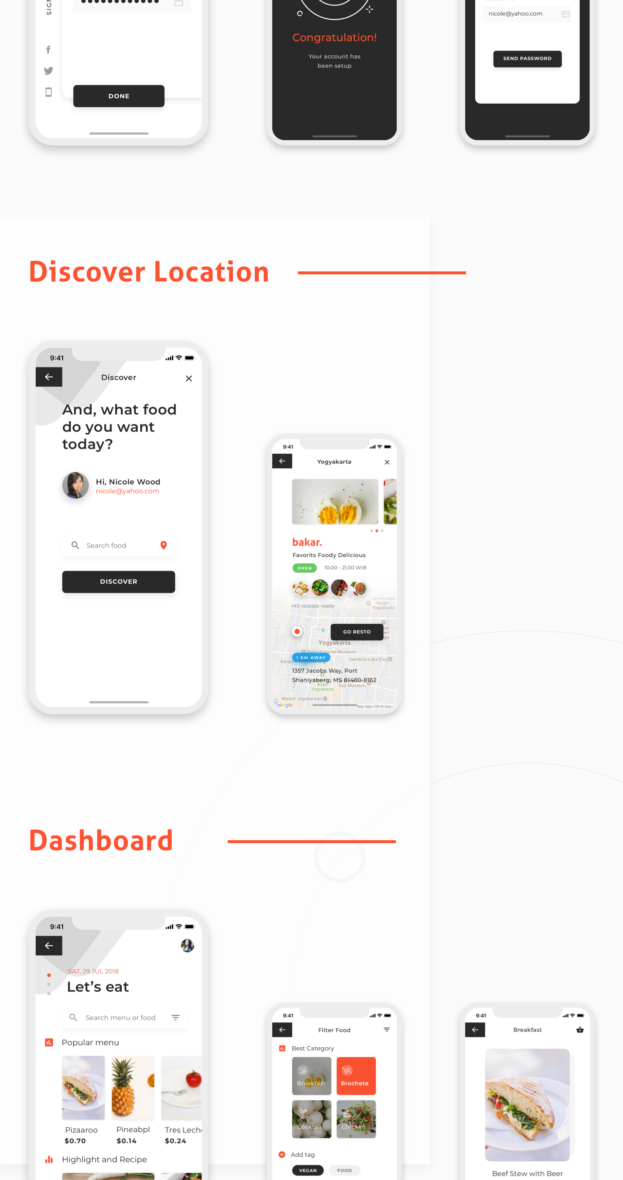 高级餐厅食品外卖APP UI工具包 Bakar UI Kit_img_2