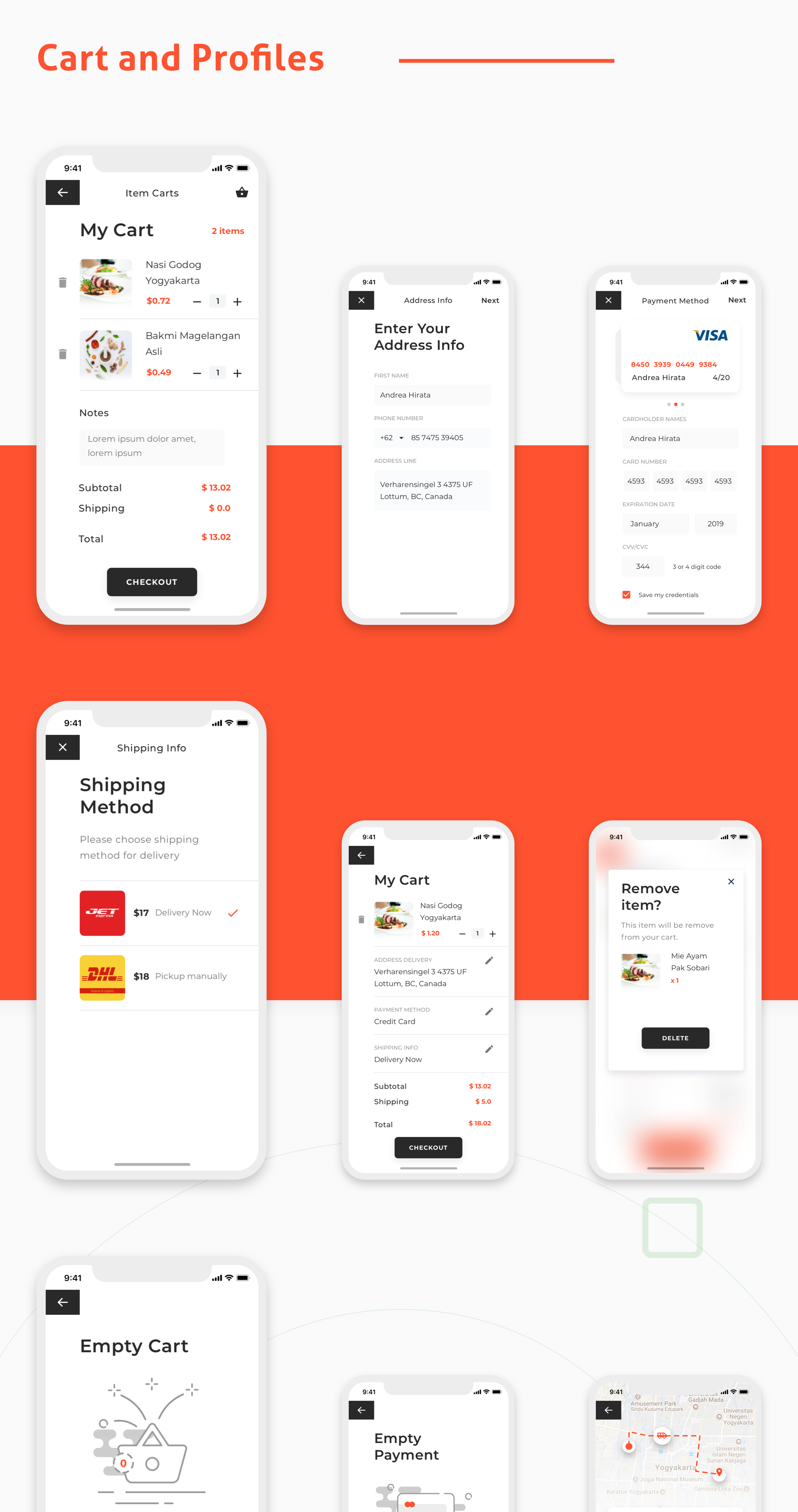 高级餐厅食品外卖APP UI工具包 Bakar UI Kit_img_2