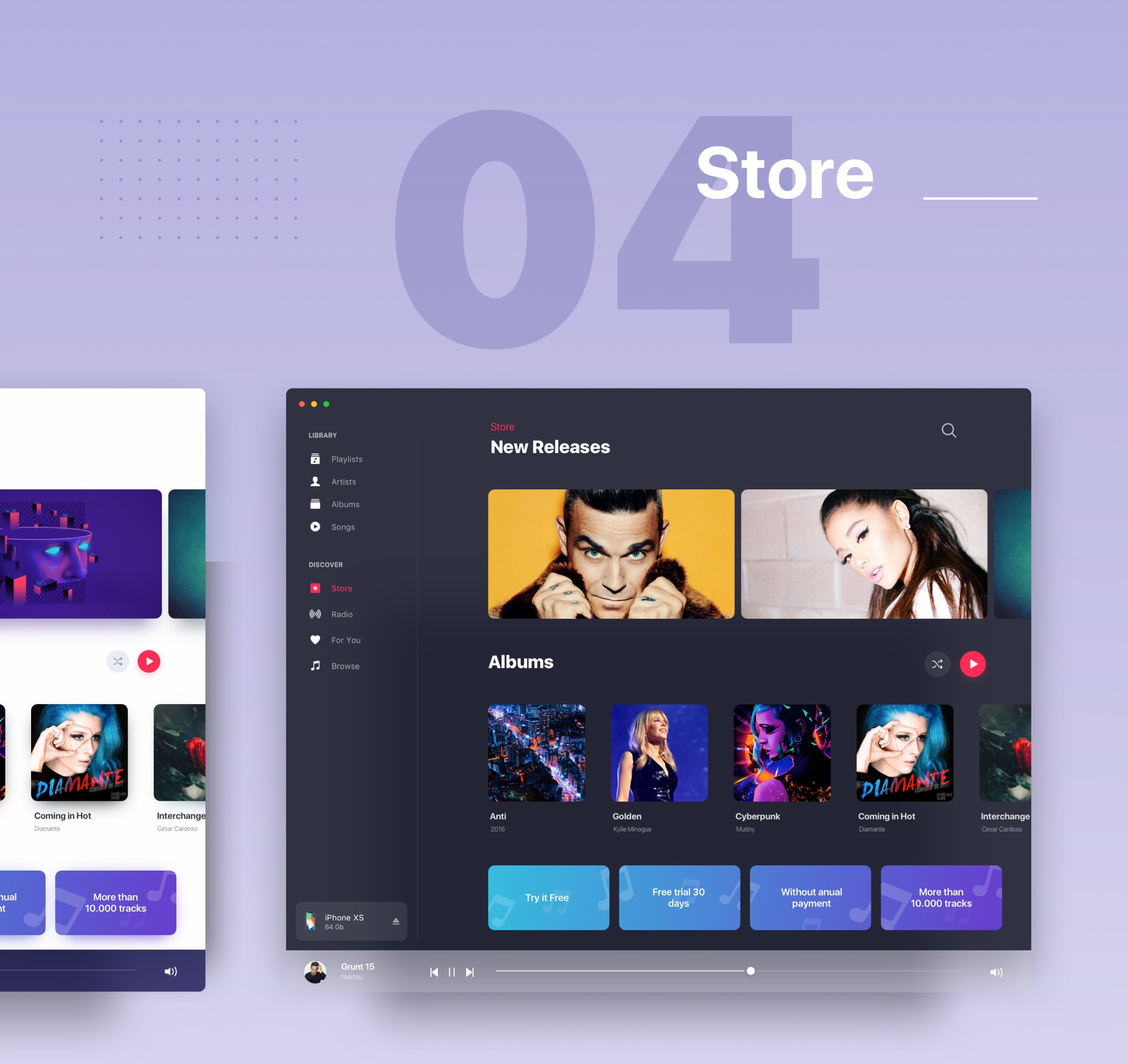 苹果系统音乐产品APP UI工具包 Music OS Future UI Kit_img_2