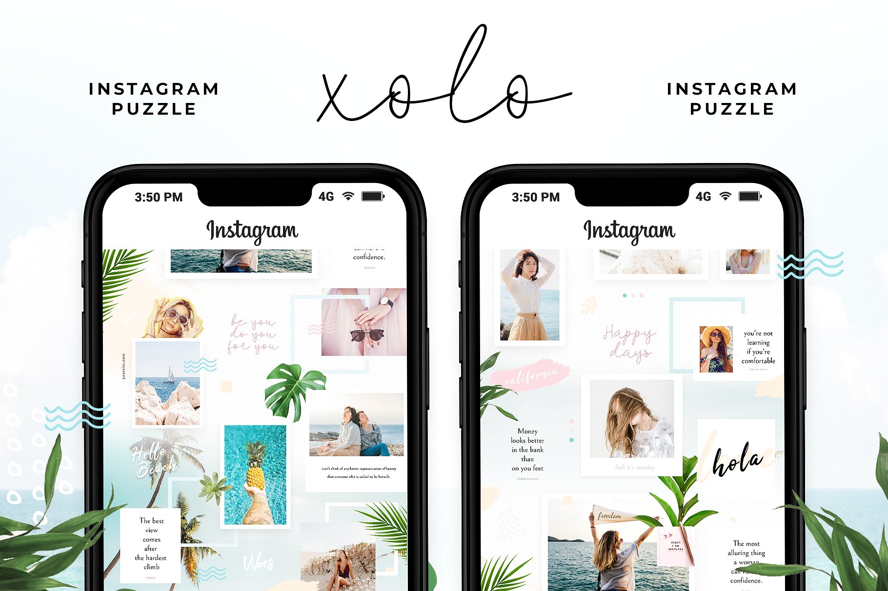 iPhone X时尚博主照片展示模板 Xolo – Instagram puzzle_img_2