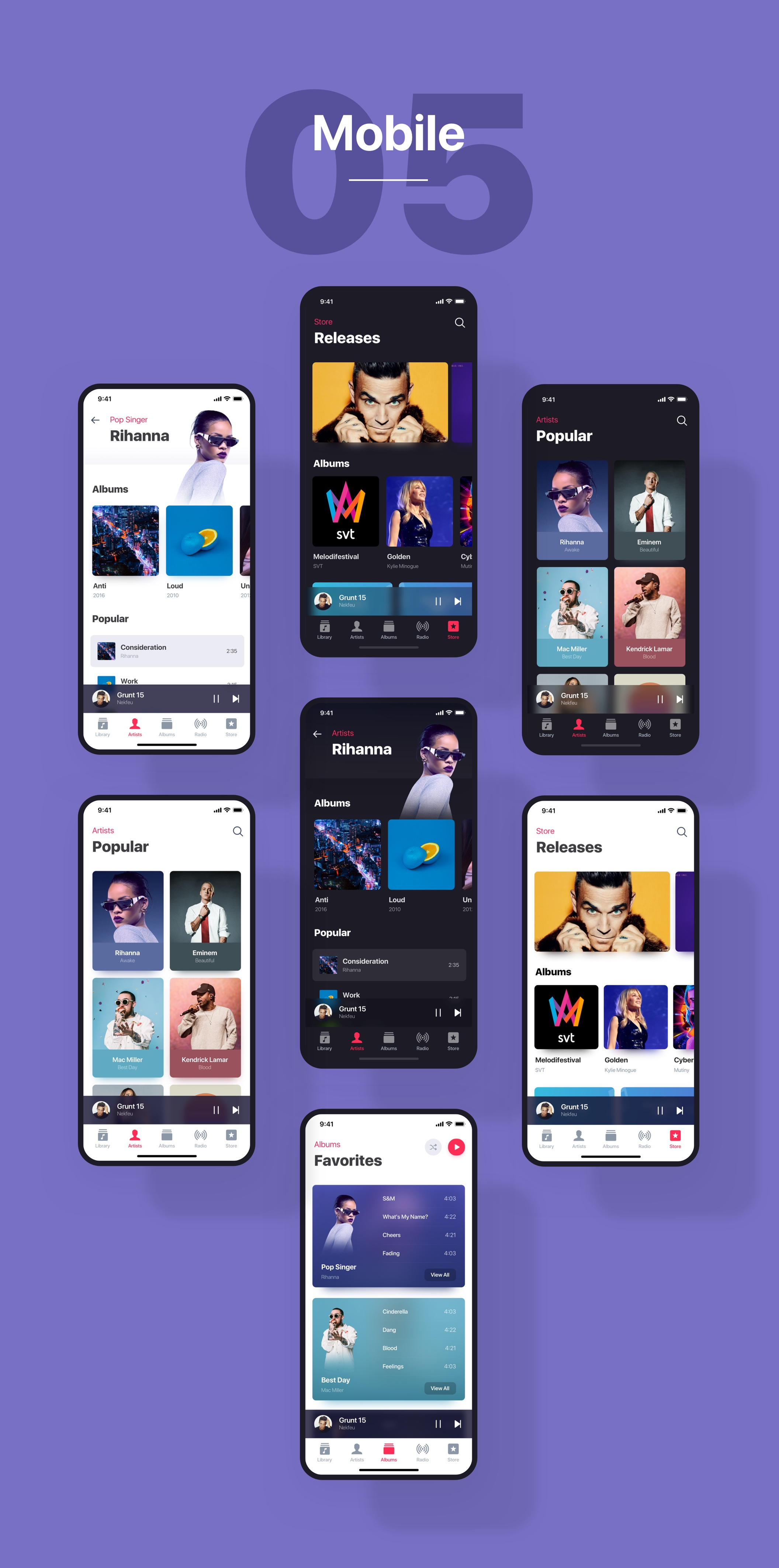 苹果系统音乐产品APP UI工具包 Music OS Future UI Kit_img_2