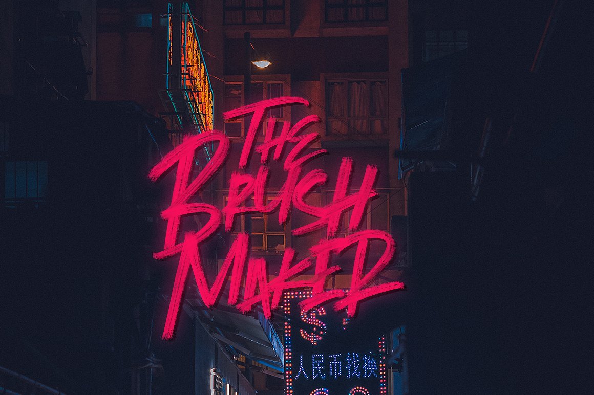 超强冲击力的手写毛笔字体 Super Impact Handwritten Brush Font_img_2