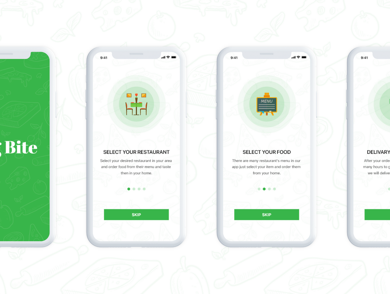 绿色外卖订餐APP UI工具包 Big Bite iOS UI Kit_img_2