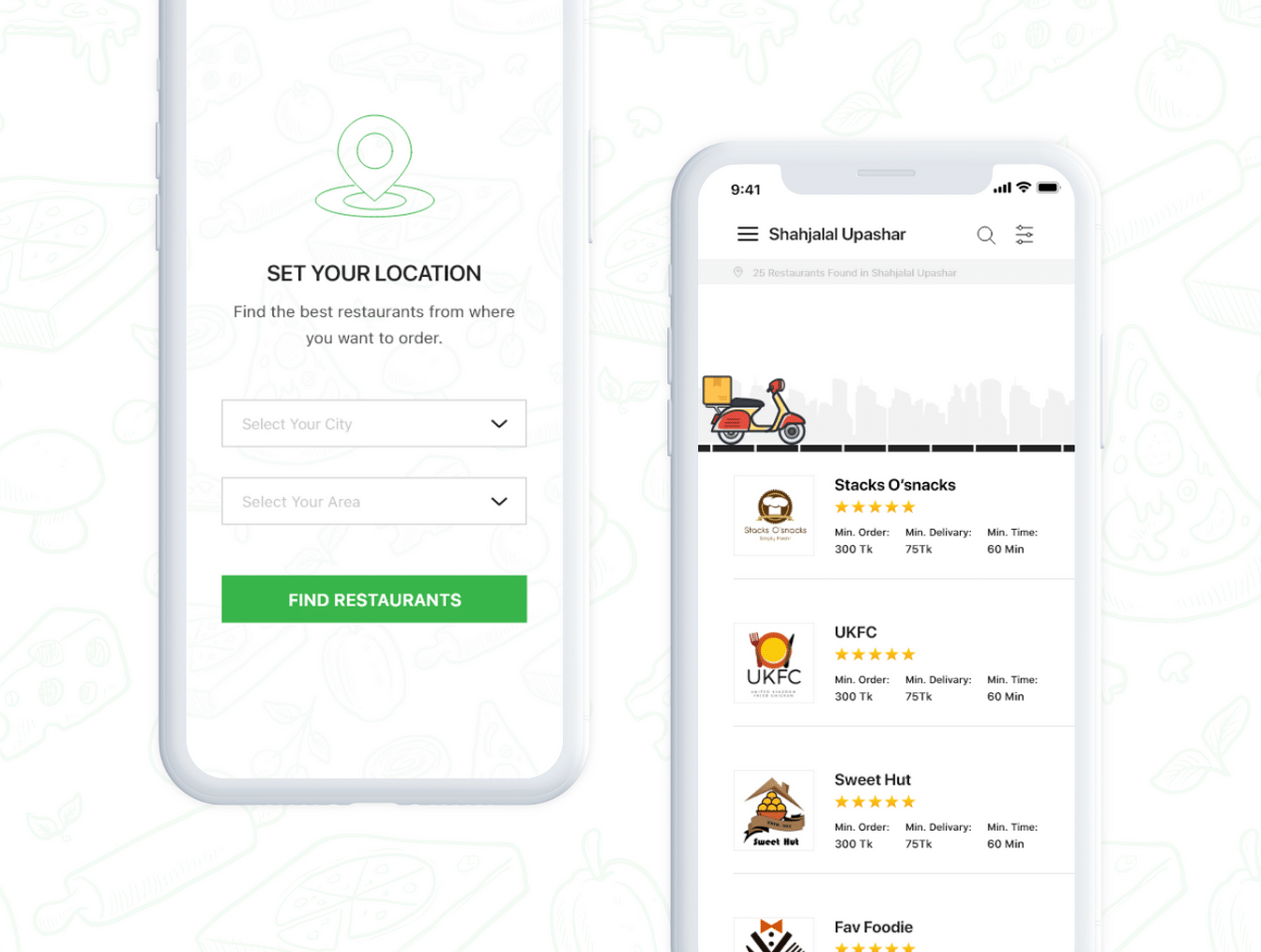 绿色外卖订餐APP UI工具包 Big Bite iOS UI Kit_img_2