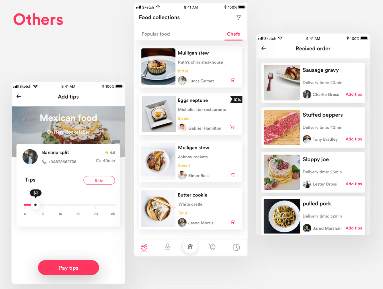 暖色系高品质食物外卖APP UI工具包 FOODSO UI Kit_img_2