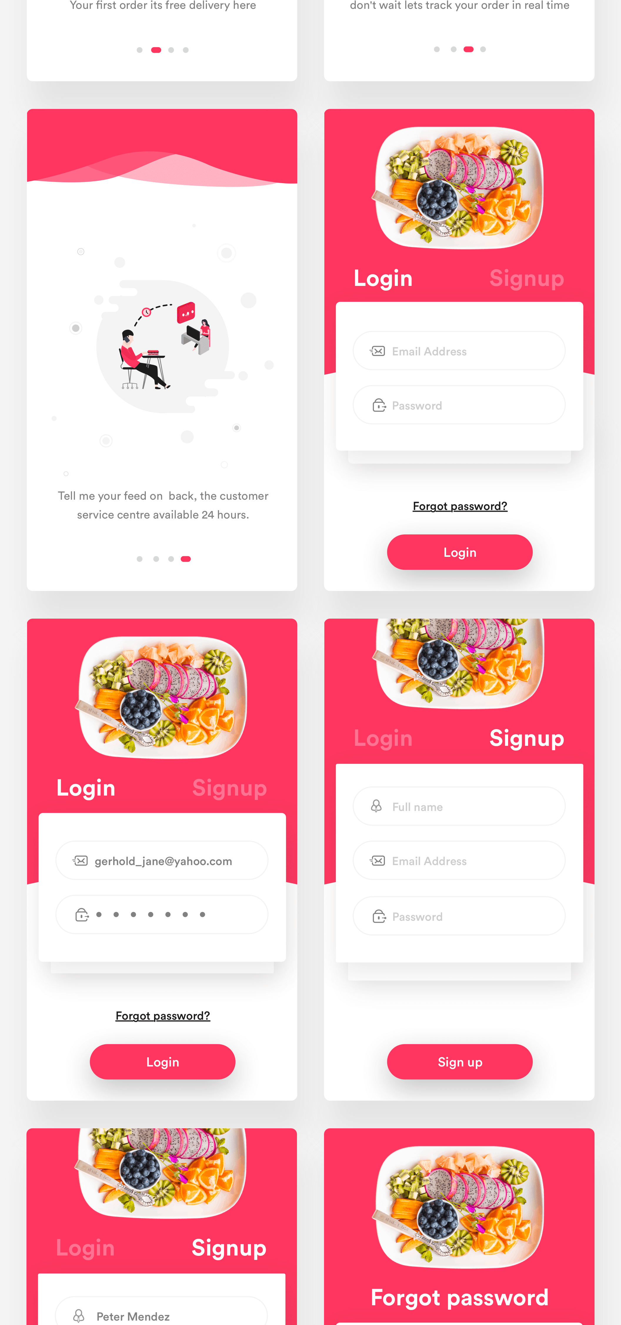 暖色系高品质食物外卖APP UI工具包 FOODSO UI Kit_img_2