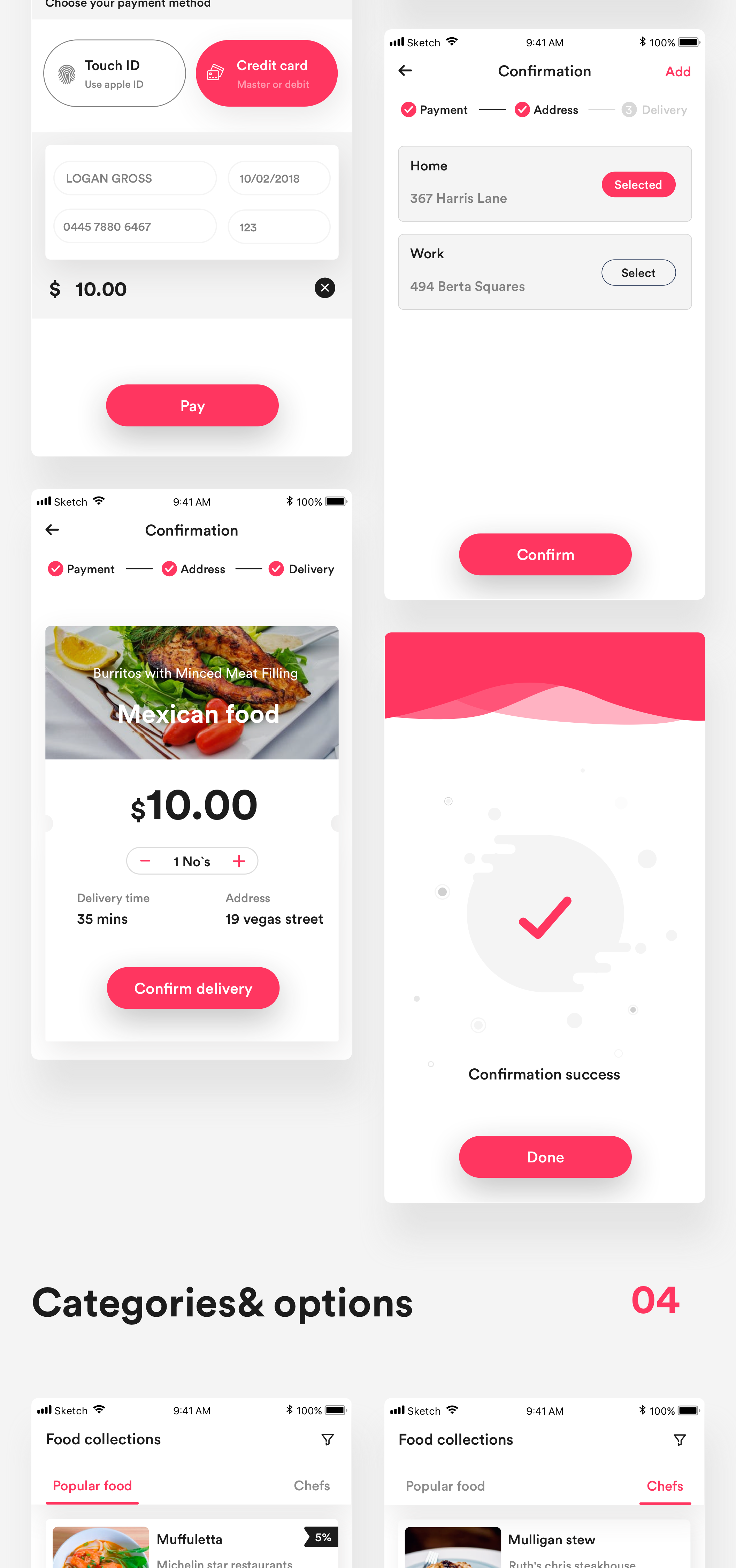 暖色系高品质食物外卖APP UI工具包 FOODSO UI Kit_img_2