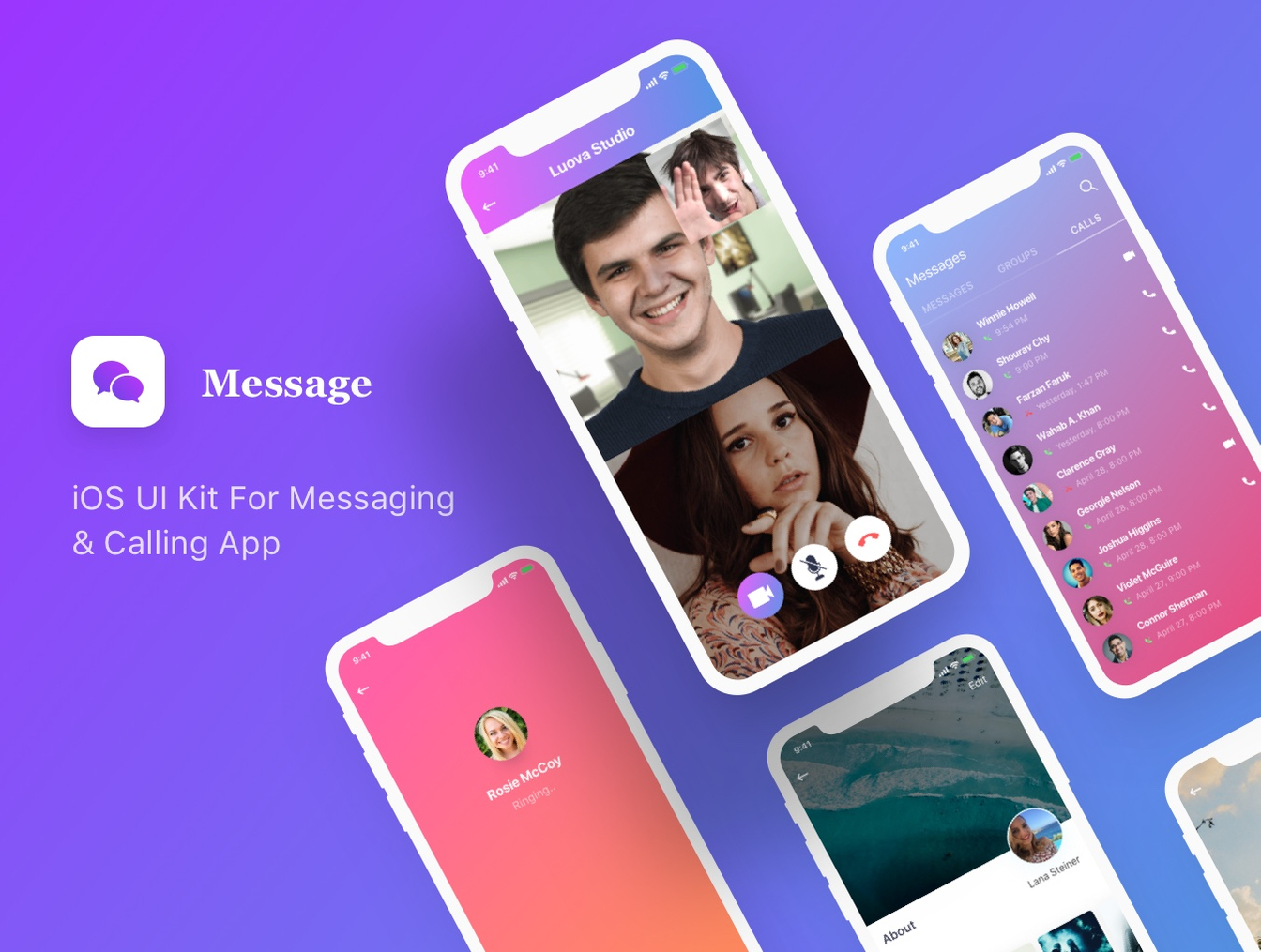 色彩缤纷的社交UI套件 Message iOS UI Kit_img_2