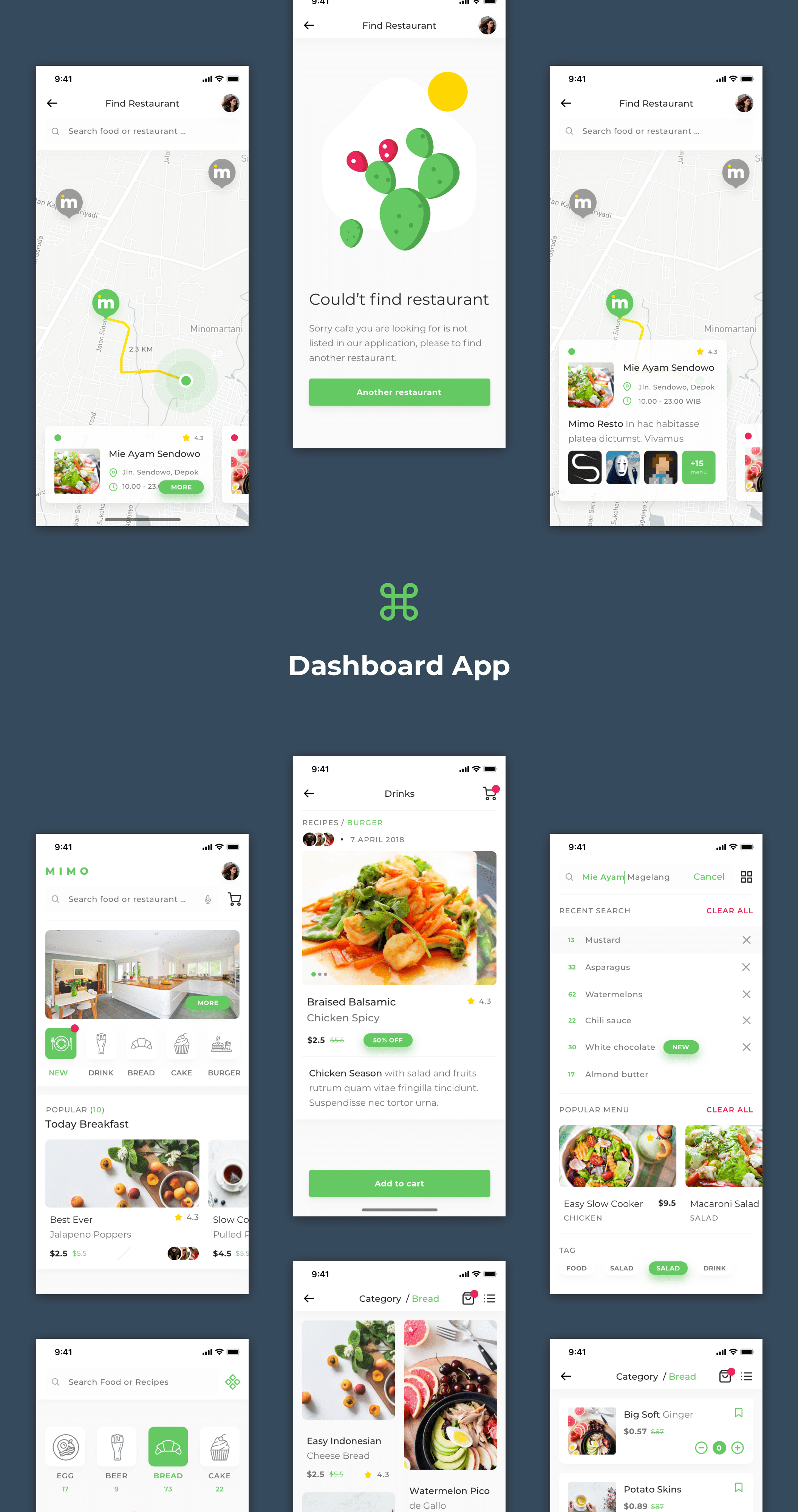 高品质餐馆外卖APP UI套件 MIMO. UI Kit_img_2