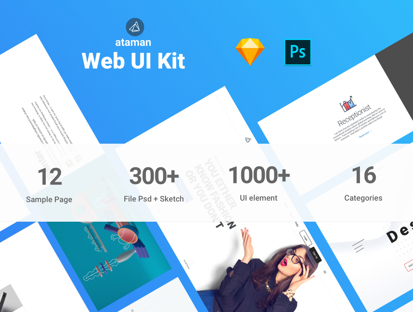 超巨量Web UI工具包大集合 Ataman Web UI Kit_img_2