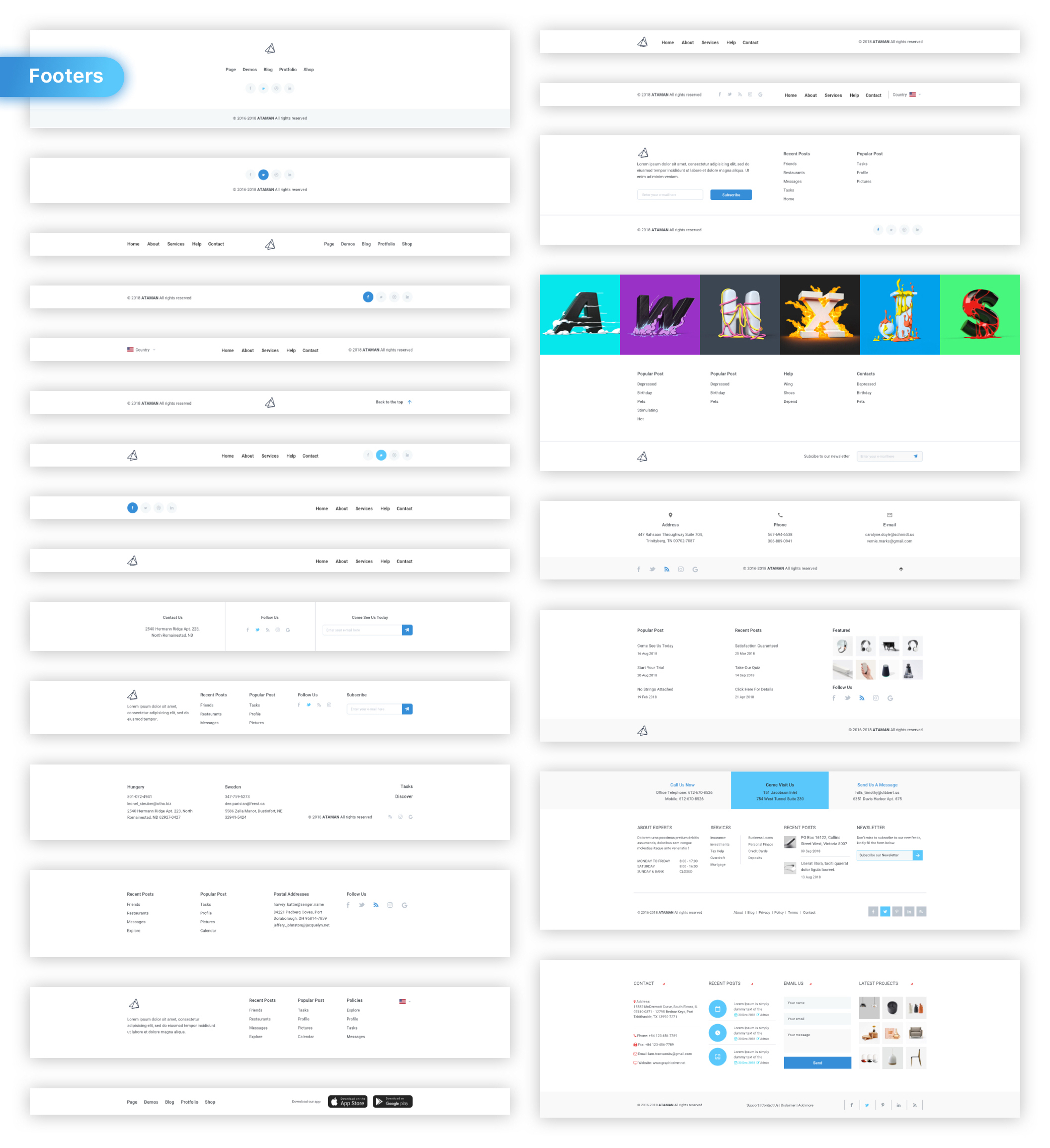 超巨量Web UI工具包大集合 Ataman Web UI Kit_img_2