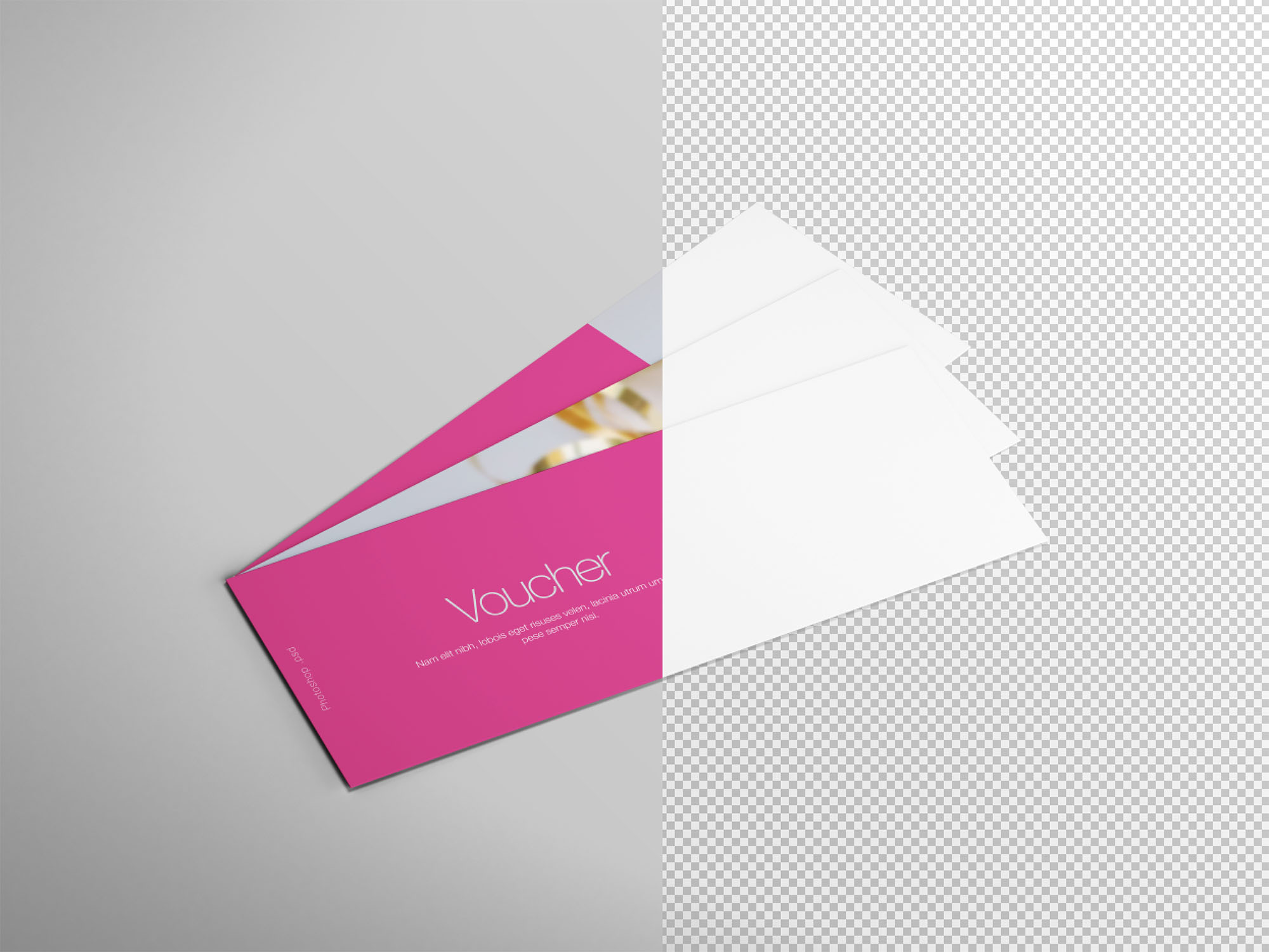 简单的礼品券样机 Simple Gift Vouchers Mockup_img_2