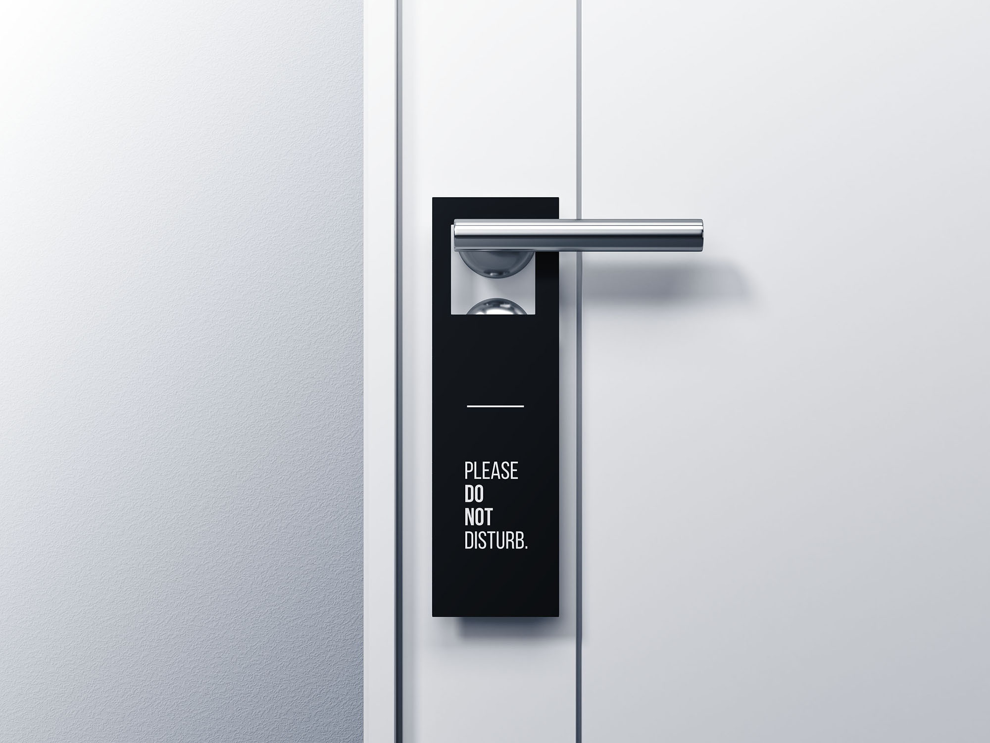 简单的酒店门衣架样机 Sample Door Hanger Mockup_img_2
