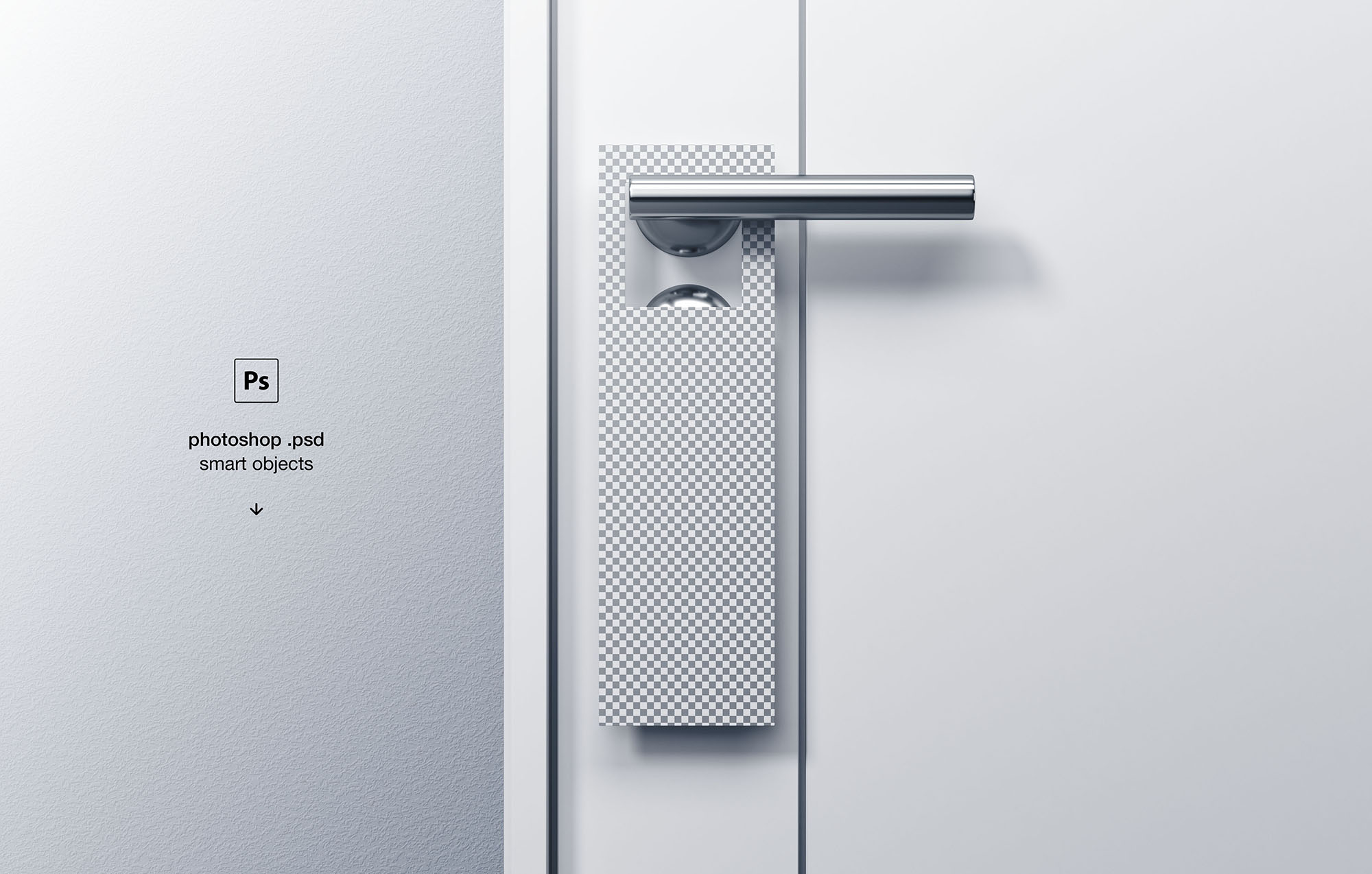 简单的酒店门衣架样机 Sample Door Hanger Mockup_img_2