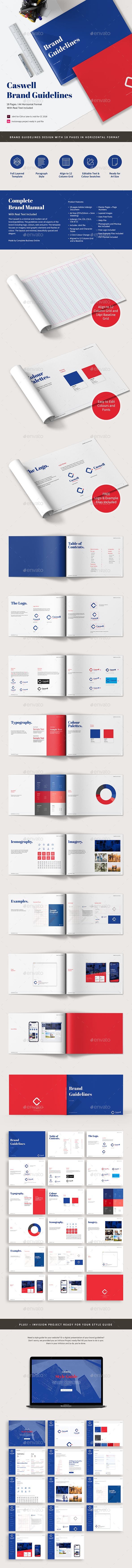 超全的A4品牌VI系统模板 Caswell A4 Brand Guidelines Template_img_2