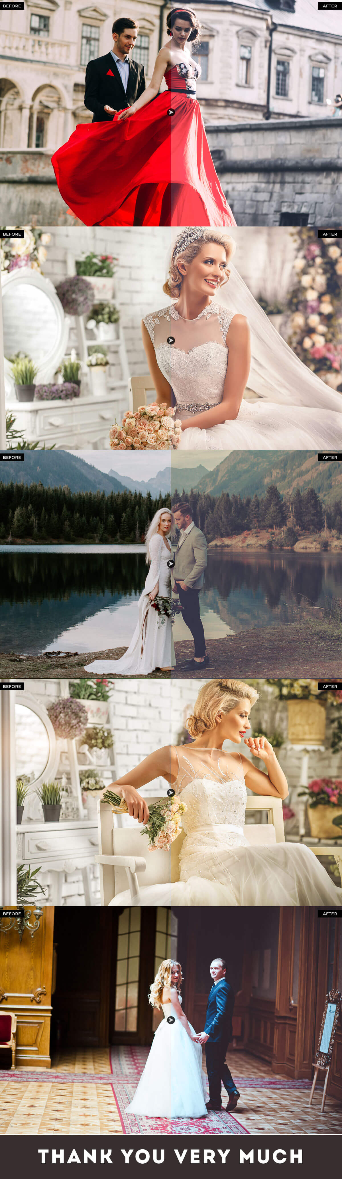 旅行婚纱摄影后期图片PS动作 Royal Wedding Pro Photoshop Actions_img_2