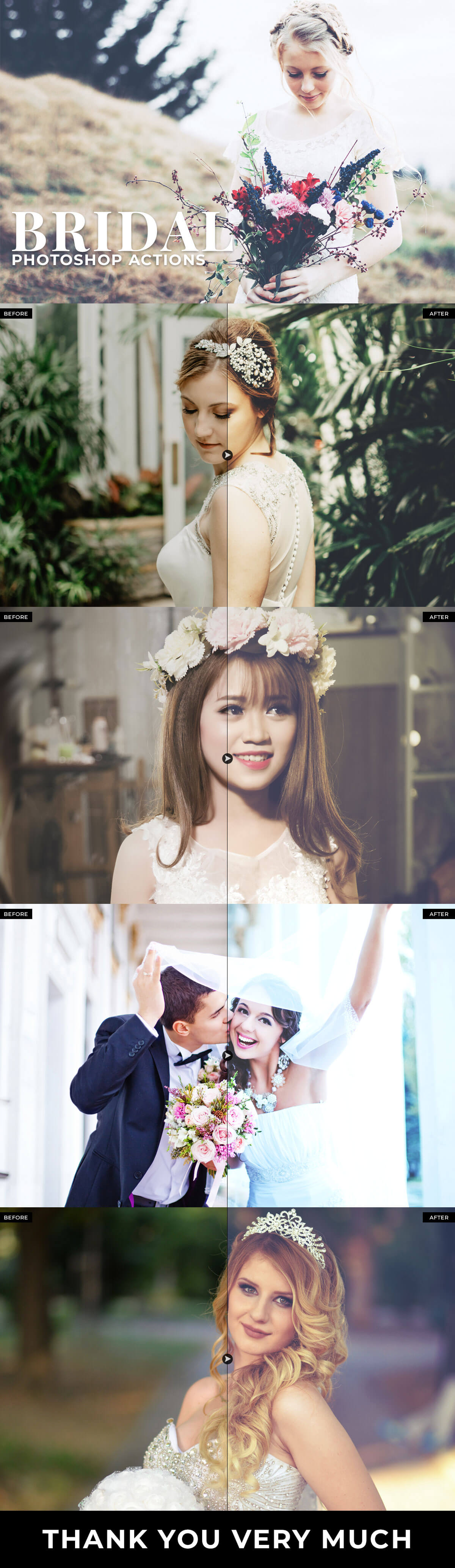 新娘摄影照片后期处理PS动作 Bridal Photoshop Actions_img_2