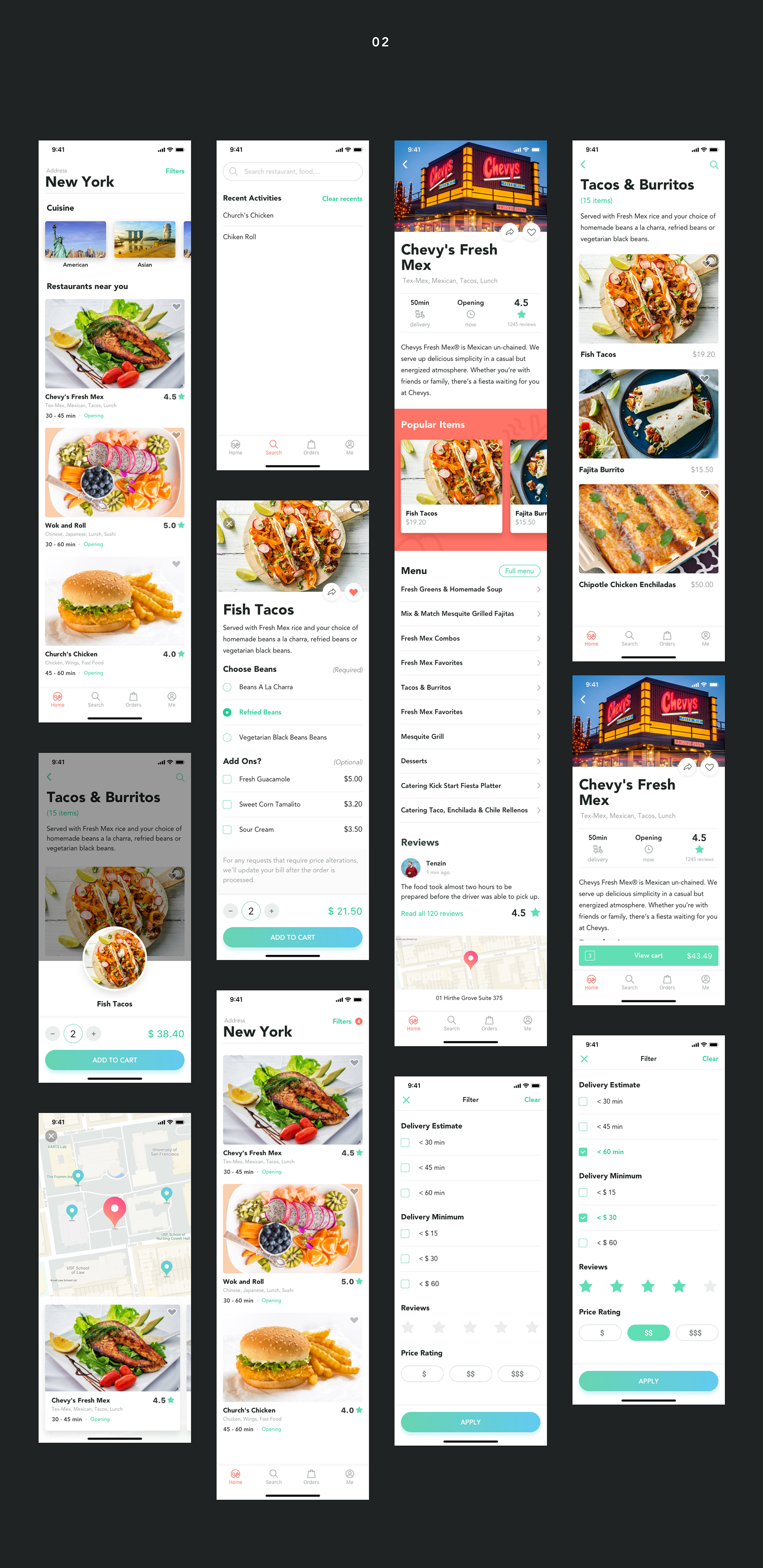 超级清新简洁的食物外卖App UI套件 Foozi Delivery_img_2