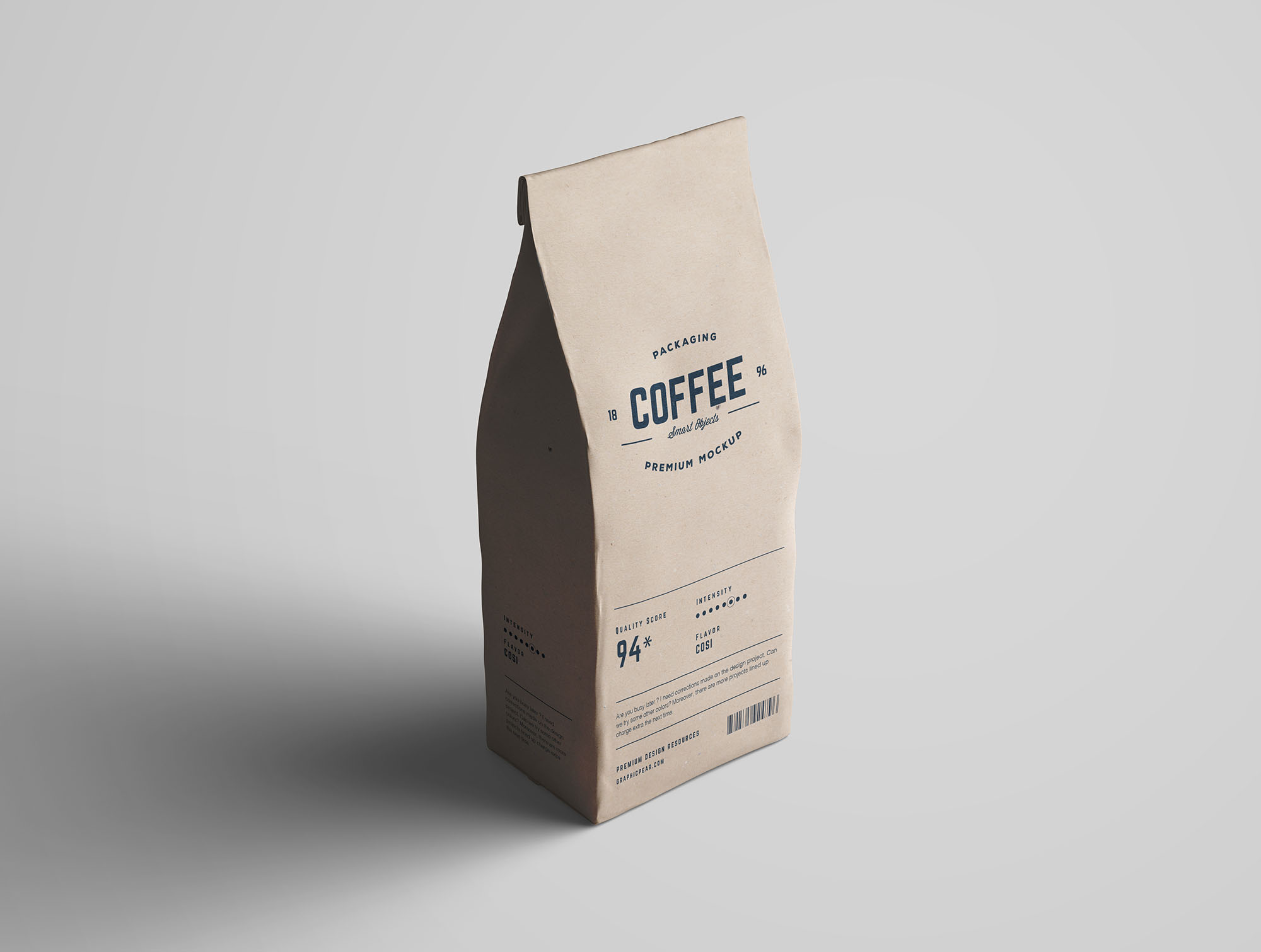 精致简洁的咖啡包装设计预览图样机模板 Coffee Package Mockup_img_2