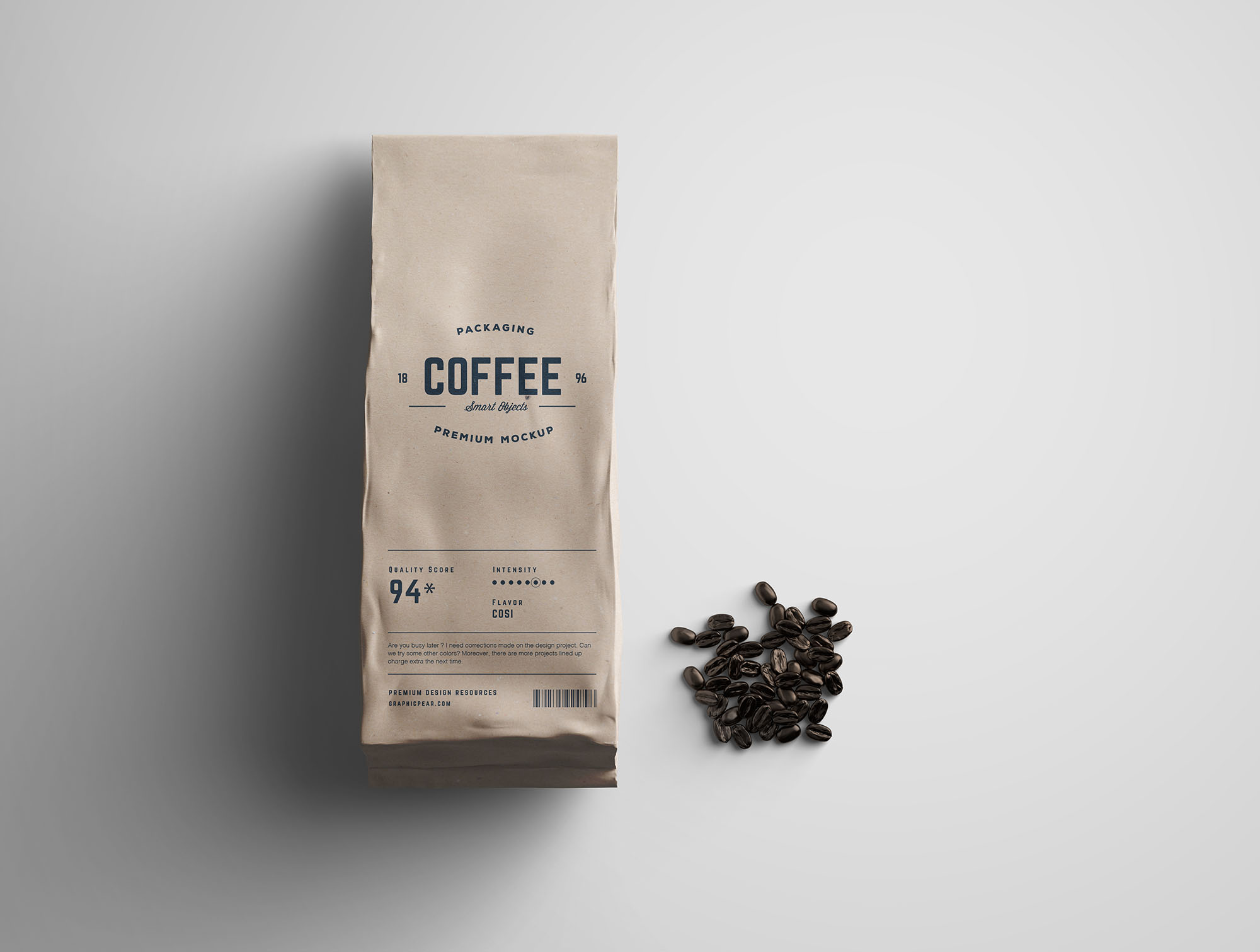 精致简洁的咖啡包装设计预览图样机模板 Coffee Package Mockup_img_2