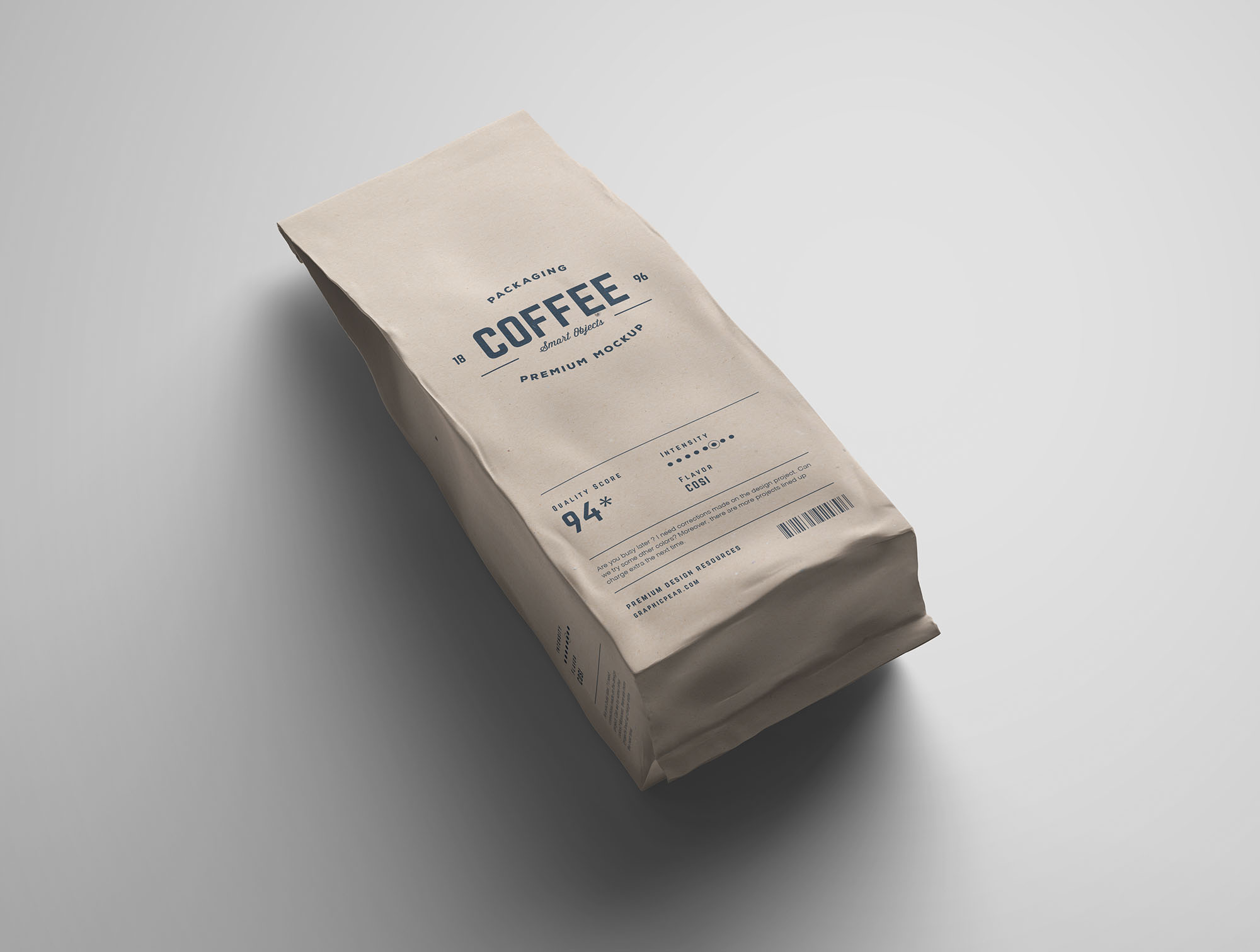 精致简洁的咖啡包装设计预览图样机模板 Coffee Package Mockup_img_2