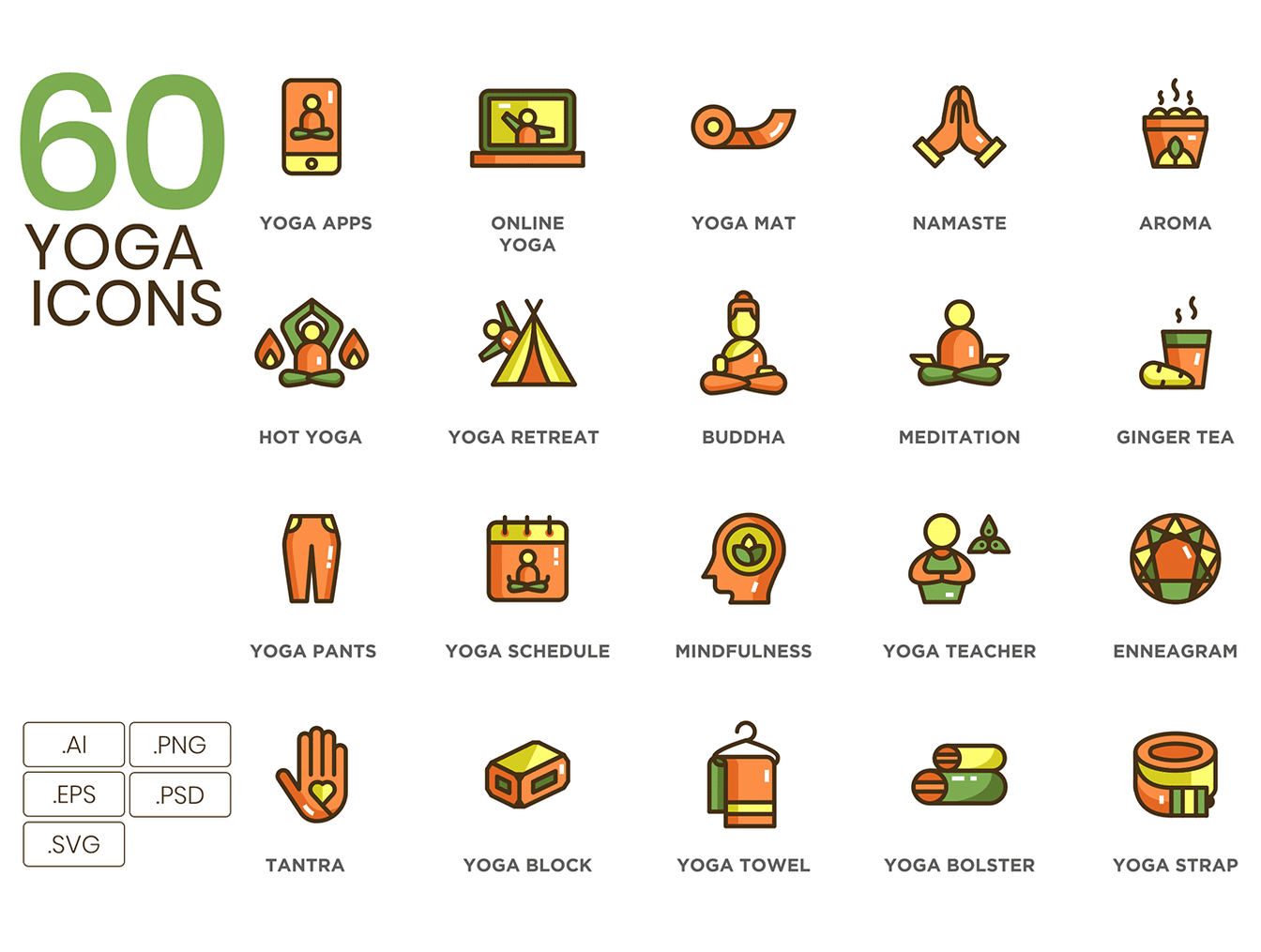 60个时尚的瑜伽图标 60 Yoga Icons_img_2