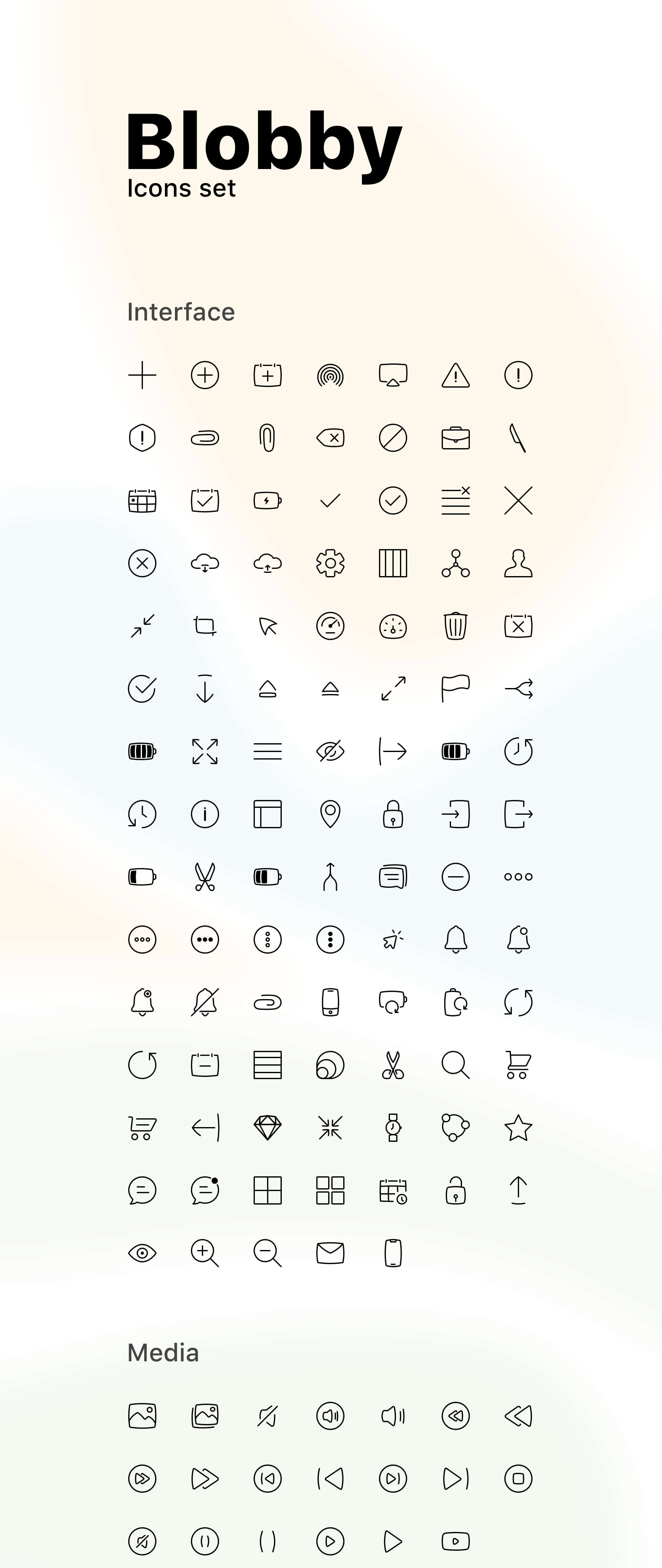 343个高品质矢量图标 343 Blobby Icons Set_img_2