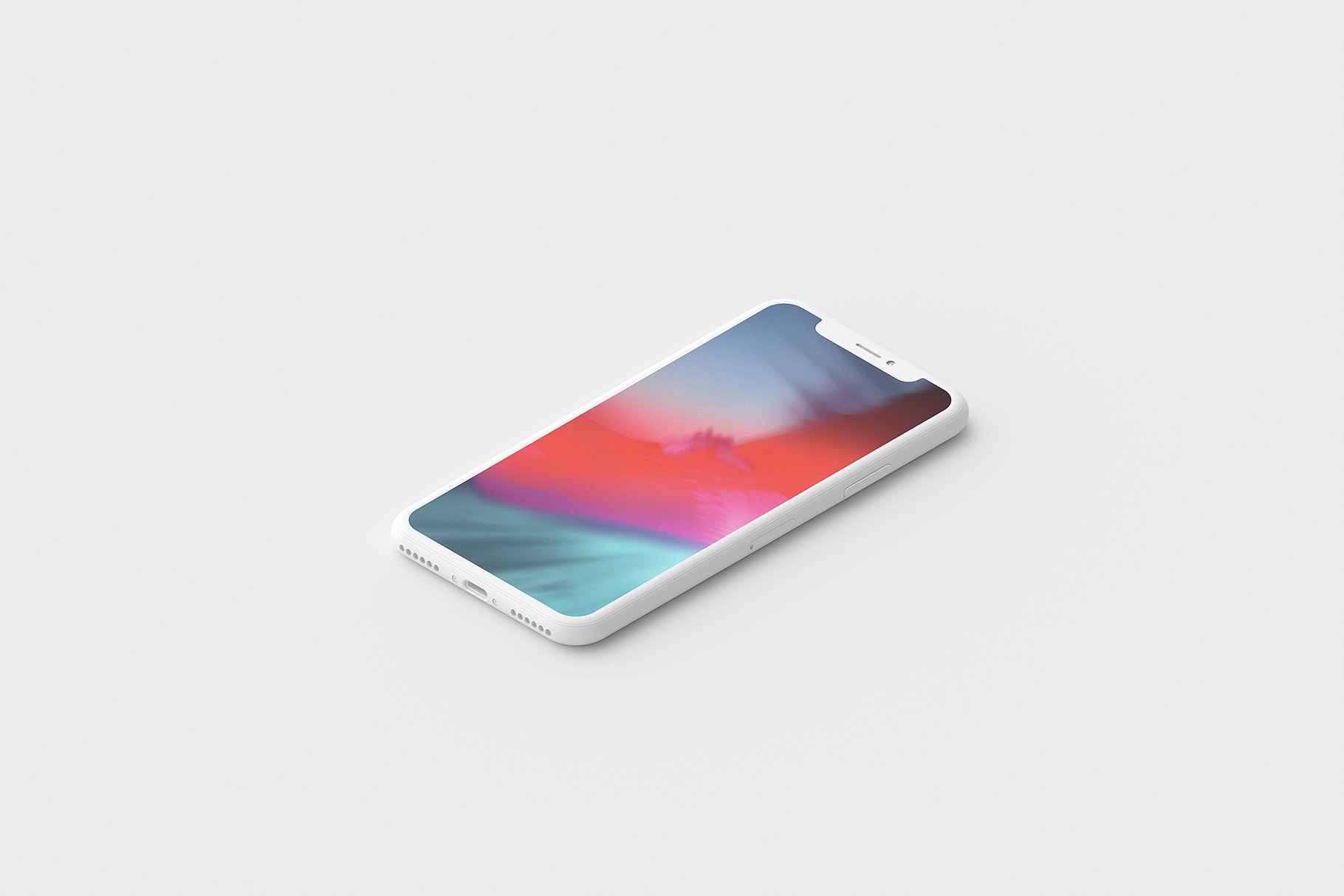 精致的多角度iPhone X样机套装 Minimal Clay iPhone X Mockups_img_2