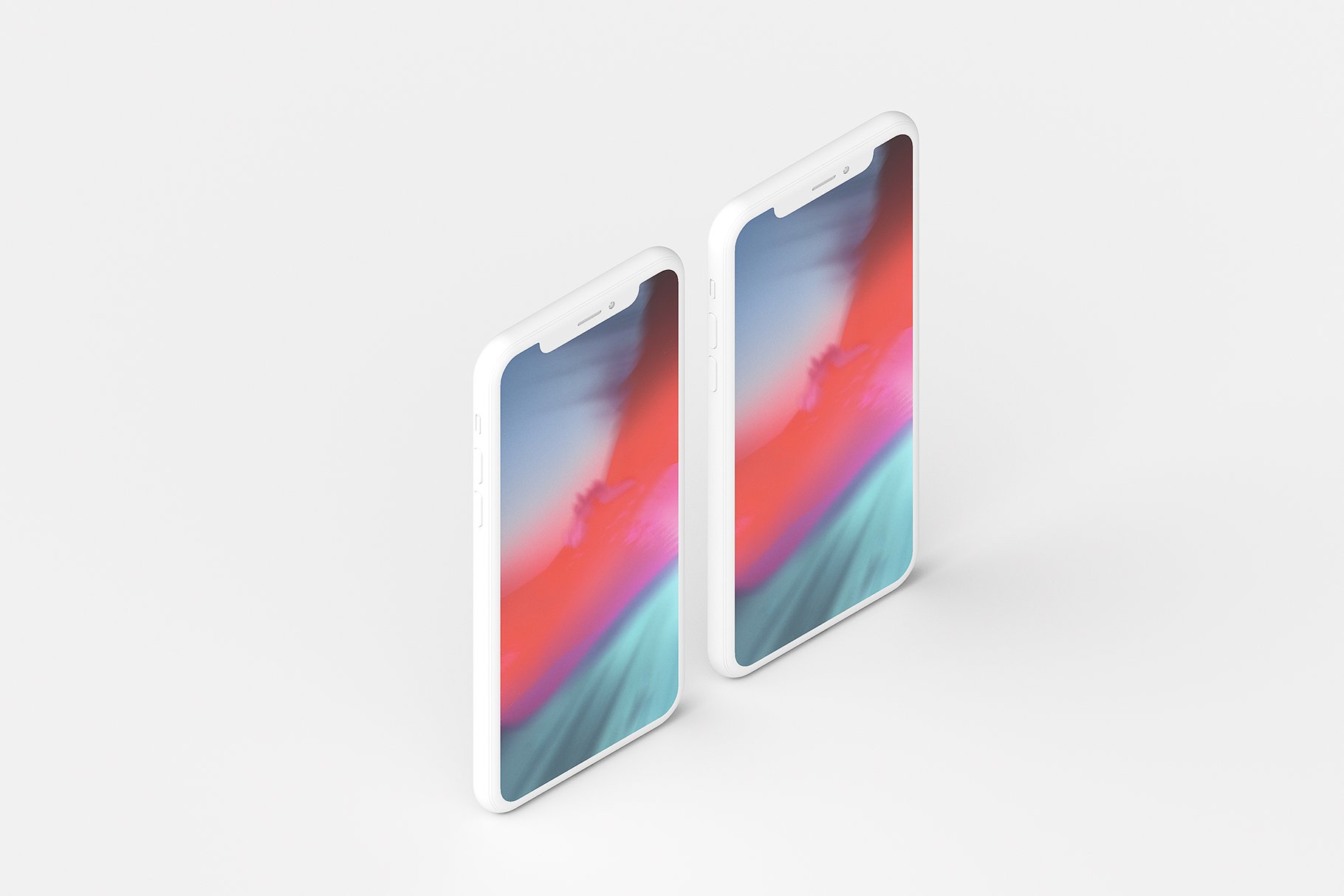 精致的多角度iPhone X样机套装 Minimal Clay iPhone X Mockups_img_2