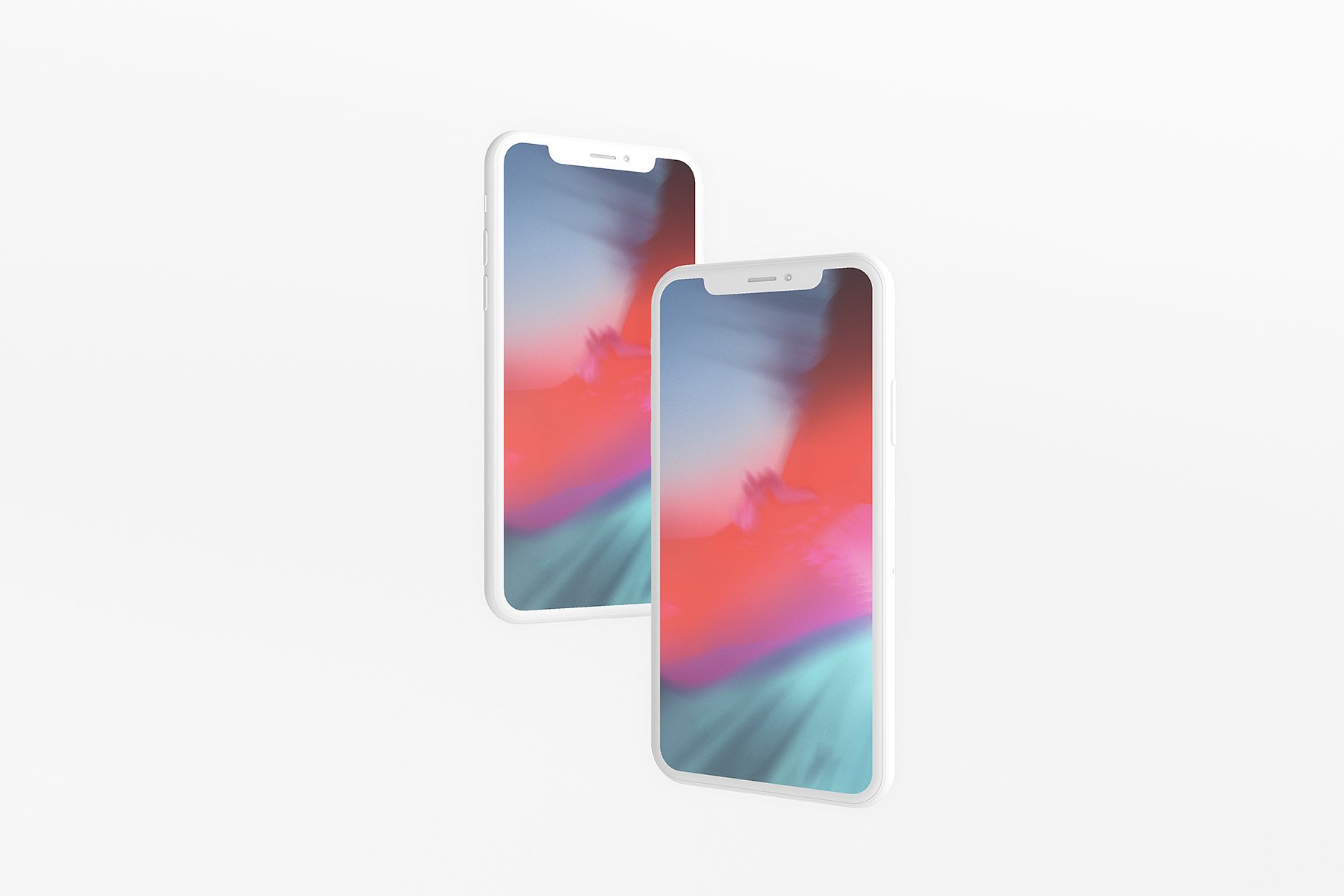 精致的多角度iPhone X样机套装 Minimal Clay iPhone X Mockups_img_2