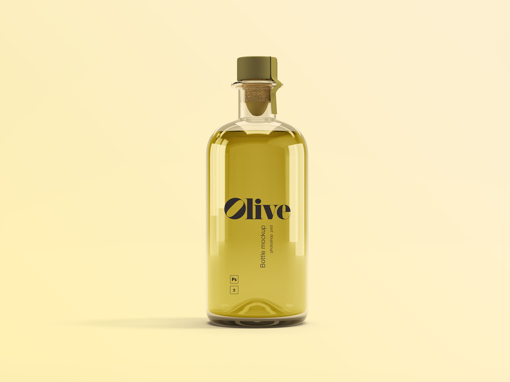 橄榄油玻璃瓶样机 Olive Oil Bottle Mockup_img_2