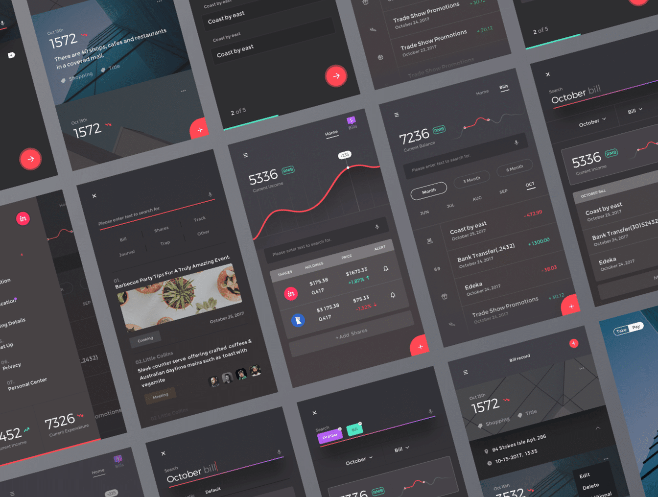 精美绝伦的金融产品App UI套件 Financial App Design_img_2