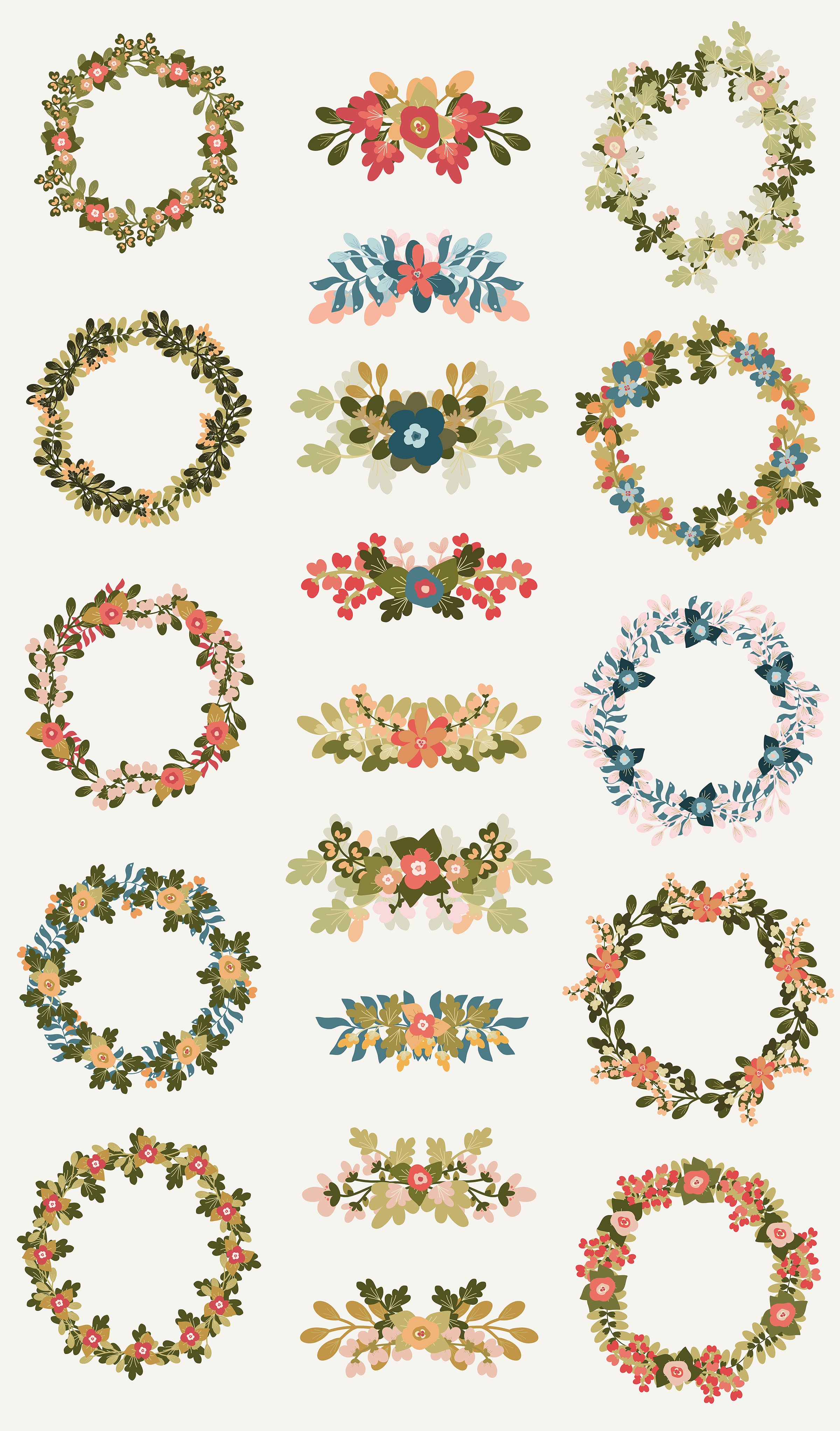 71款手绘花卉元素集合 71 Sookiliny Floral Set_img_2