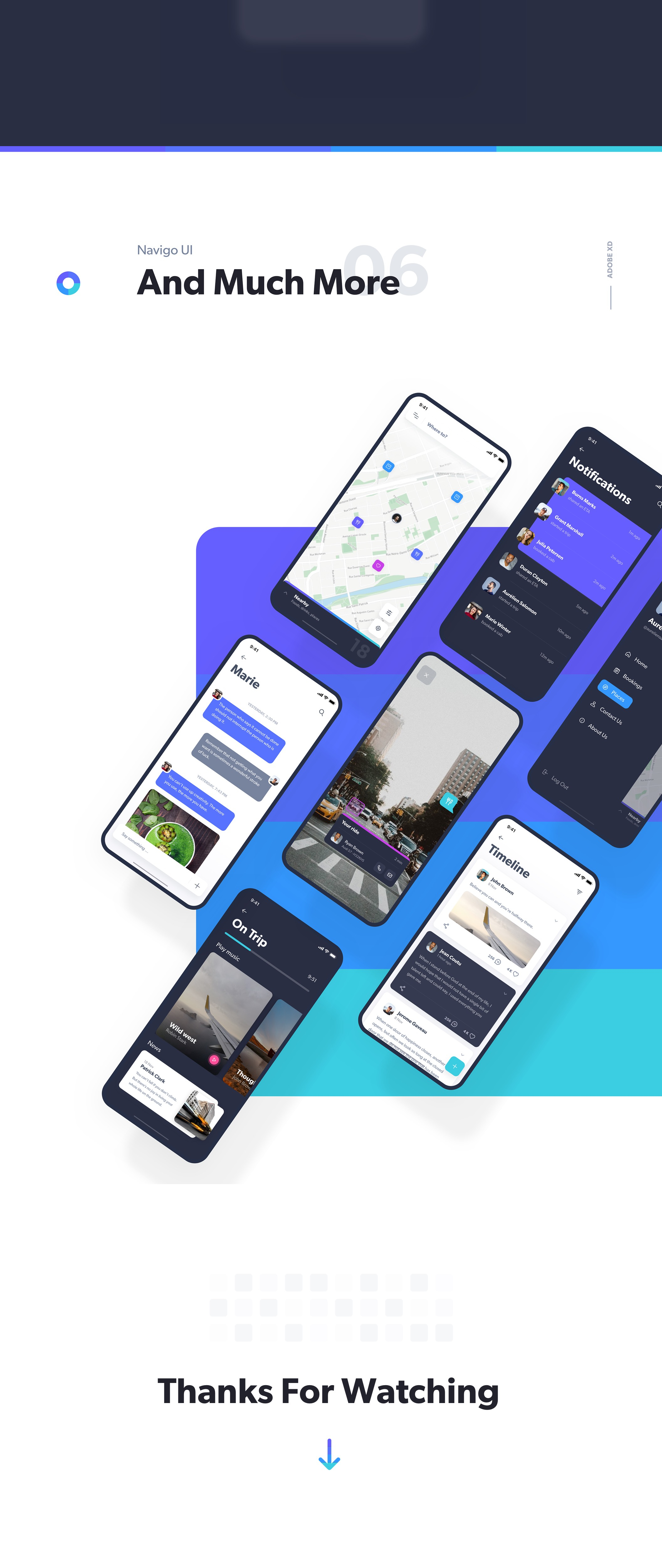 现代多彩完美的旅行应用程序 Navigo UI KIT_img_2