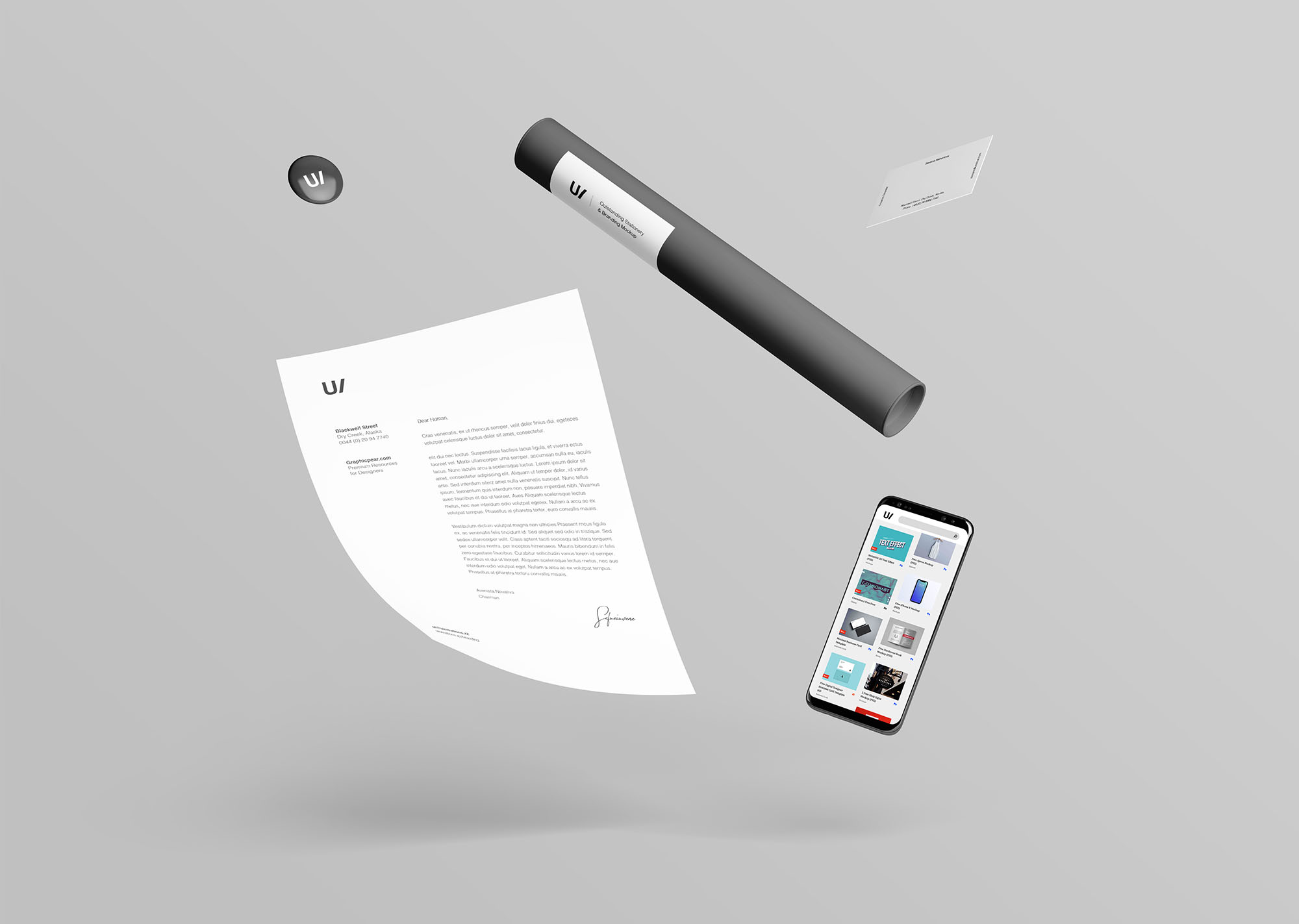 简洁精致的办公品牌标识样机 Branding Identity Mockup Scene_img_2