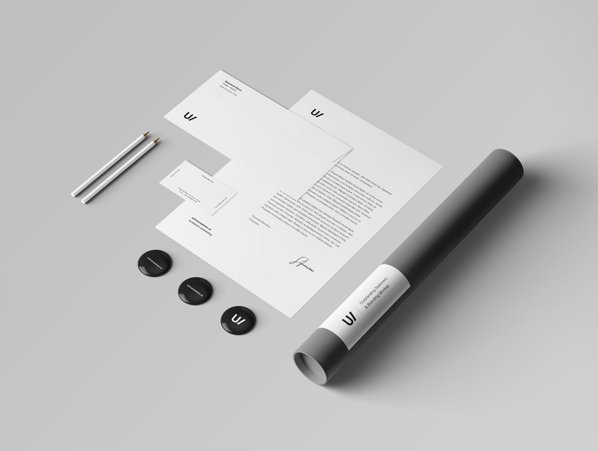 简洁精致的办公品牌标识样机 Branding Identity Mockup Scene_img_2