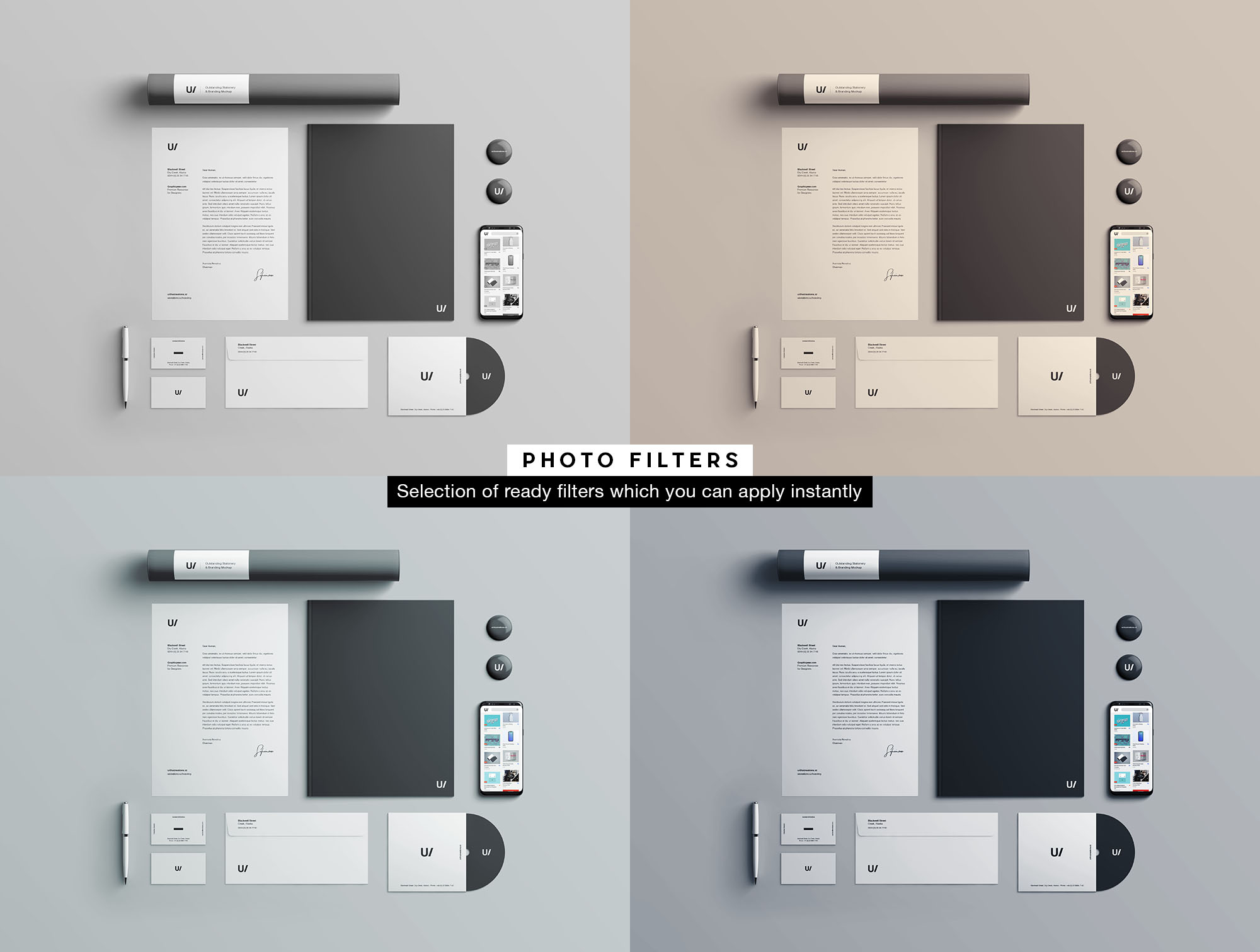 简洁精致的办公品牌标识样机 Branding Identity Mockup Scene_img_2
