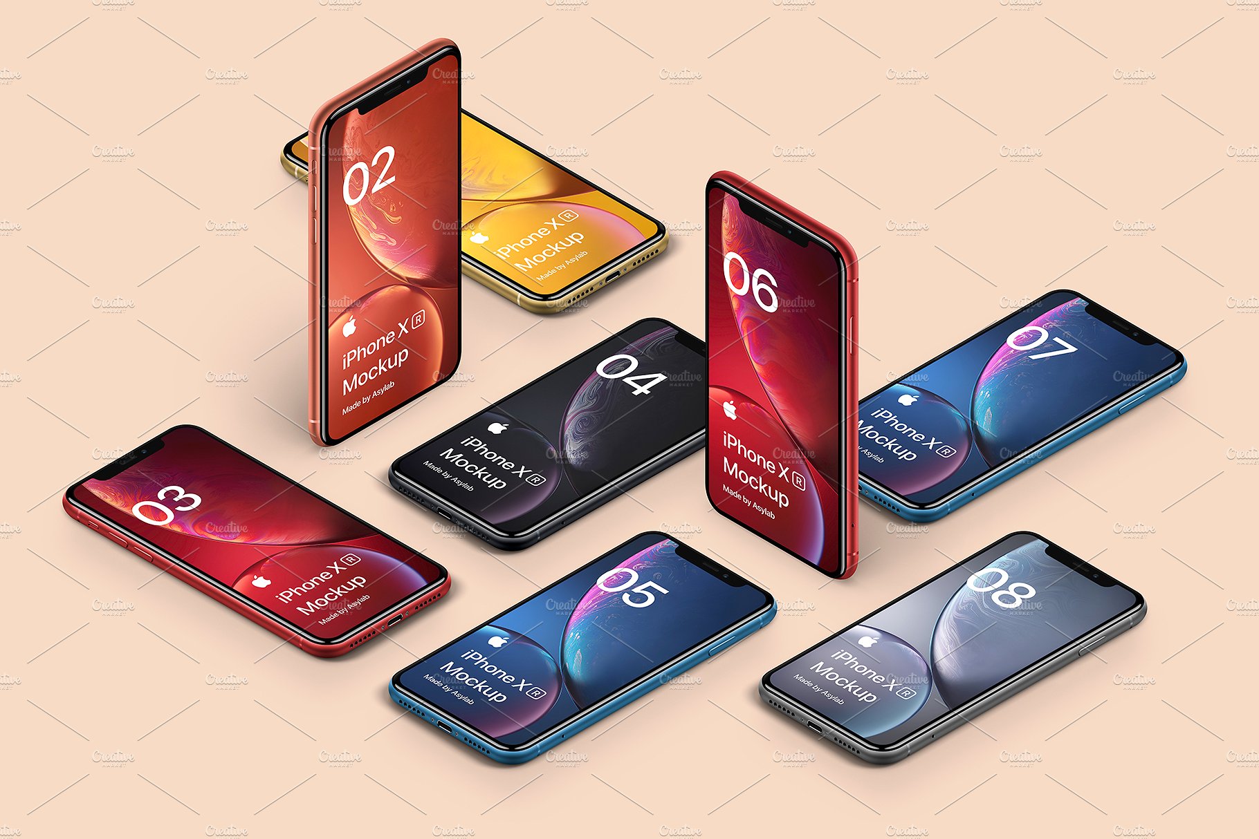 5k超清的iPhone XR 20样机场景 iPhone XR 20 Mockups Scenes_img_2